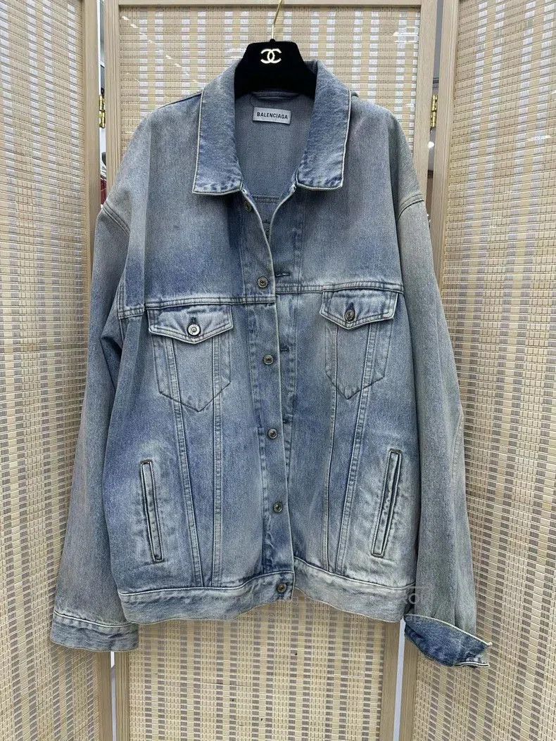 Balenciaga Balenciaga Flag Embroidery Denim Jacket. Size US S / EU 44-46 / 1 - 1 Thumbnail