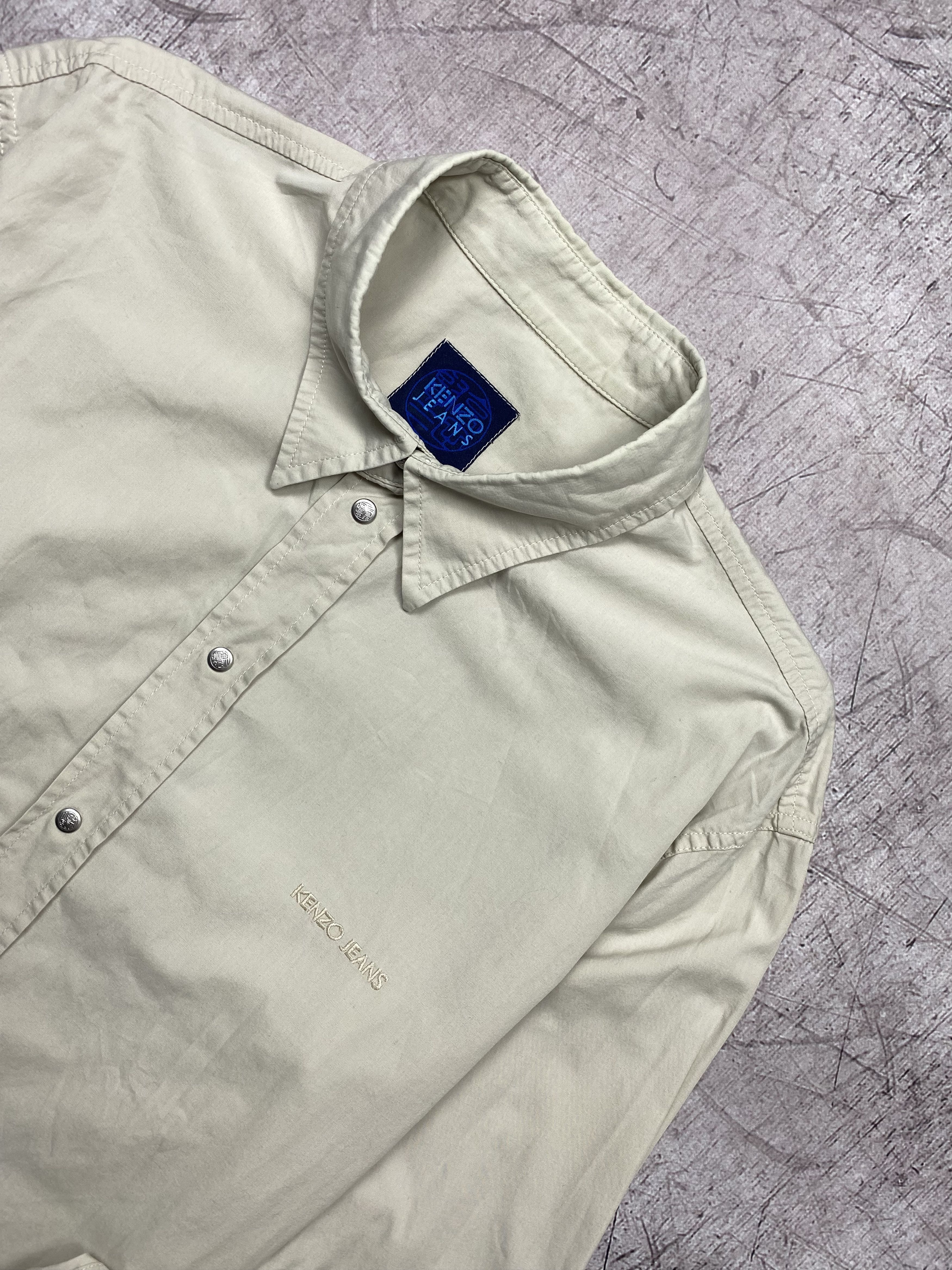 Kenzo × Vintage Kenzo Jeans Vintage Mens Long Sleeve Shirt Size US XL / EU 56 / 4 - 2 Thumbnail