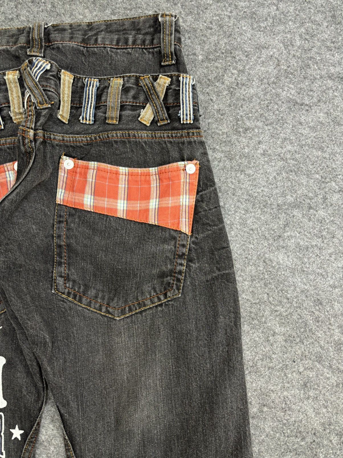 Japanese Brand 💥Insane Double Waist💥Rare Dominate Black Wash Denim F526 Size US 30 / EU 46 - 10 Thumbnail