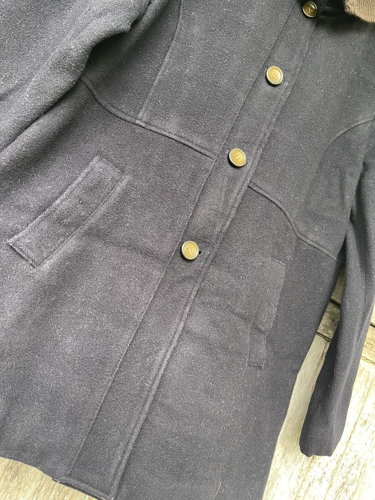 Designer Eastboy Wool Blend Coat with Ribbed Collar Japanese Vintage Size US M / EU 48-50 / 2 - 3 Thumbnail