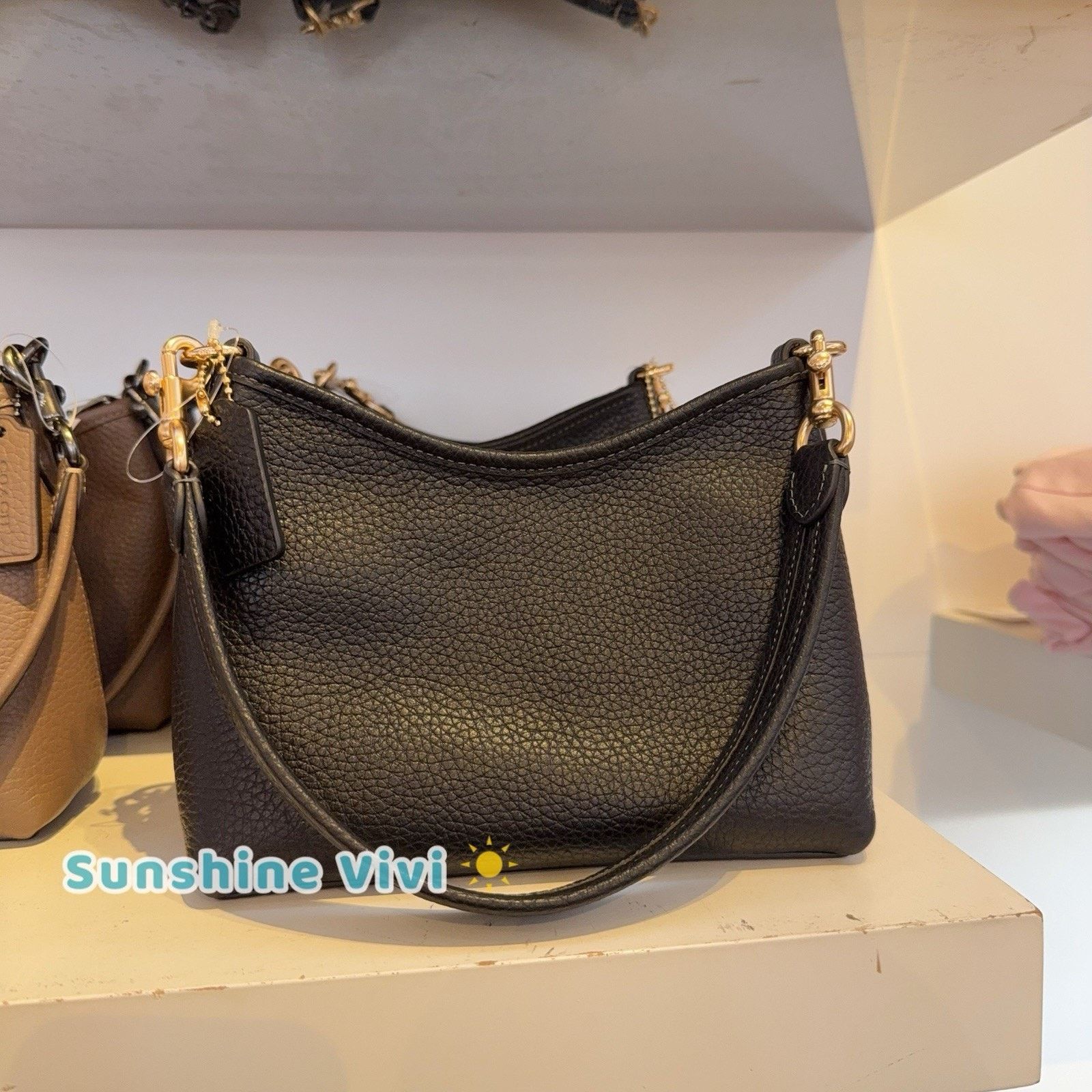 Coach NWT COACH Laurel Small Shoulder Bag CBH16 Gold/Black Size ONE SIZE - 3 Thumbnail