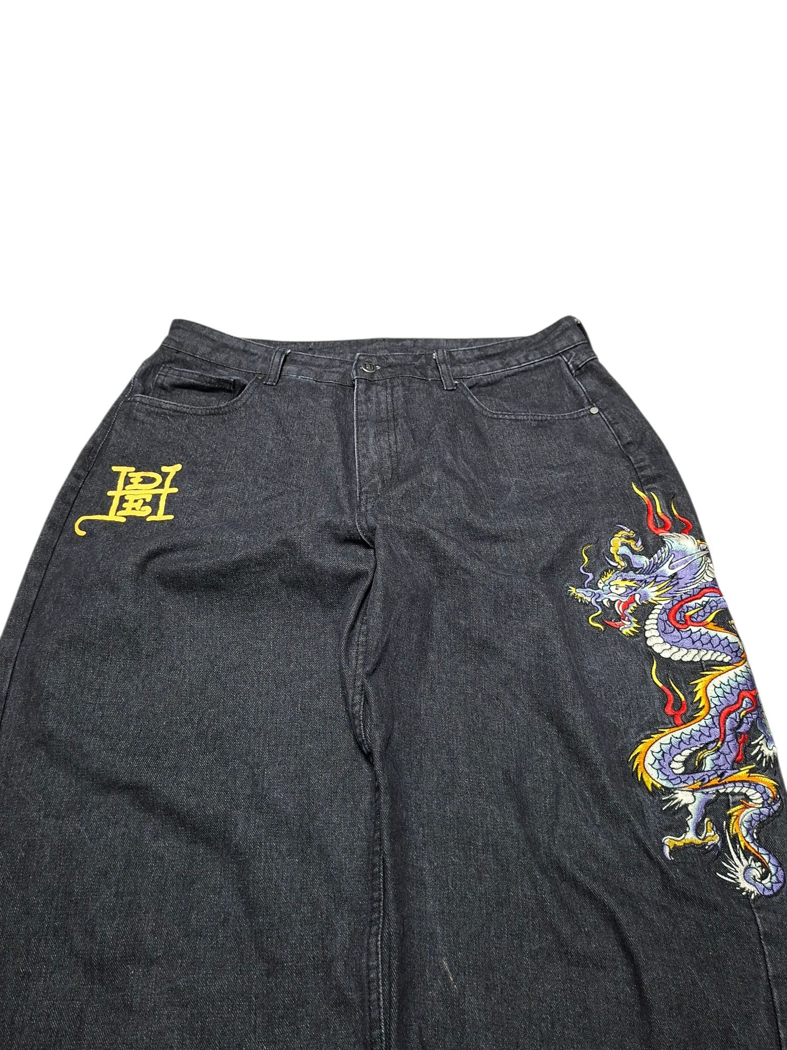 Ed Hardy ED HARDY DRAGON BIG LOGO JEANS DENIM Size US 34 / EU 50 - 2 Thumbnail