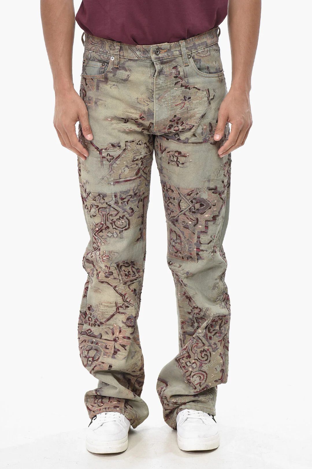 Off-White og1mm0526 Printed Denim Jeans in Multicolor Size US 32 / EU 48 - 1 Thumbnail