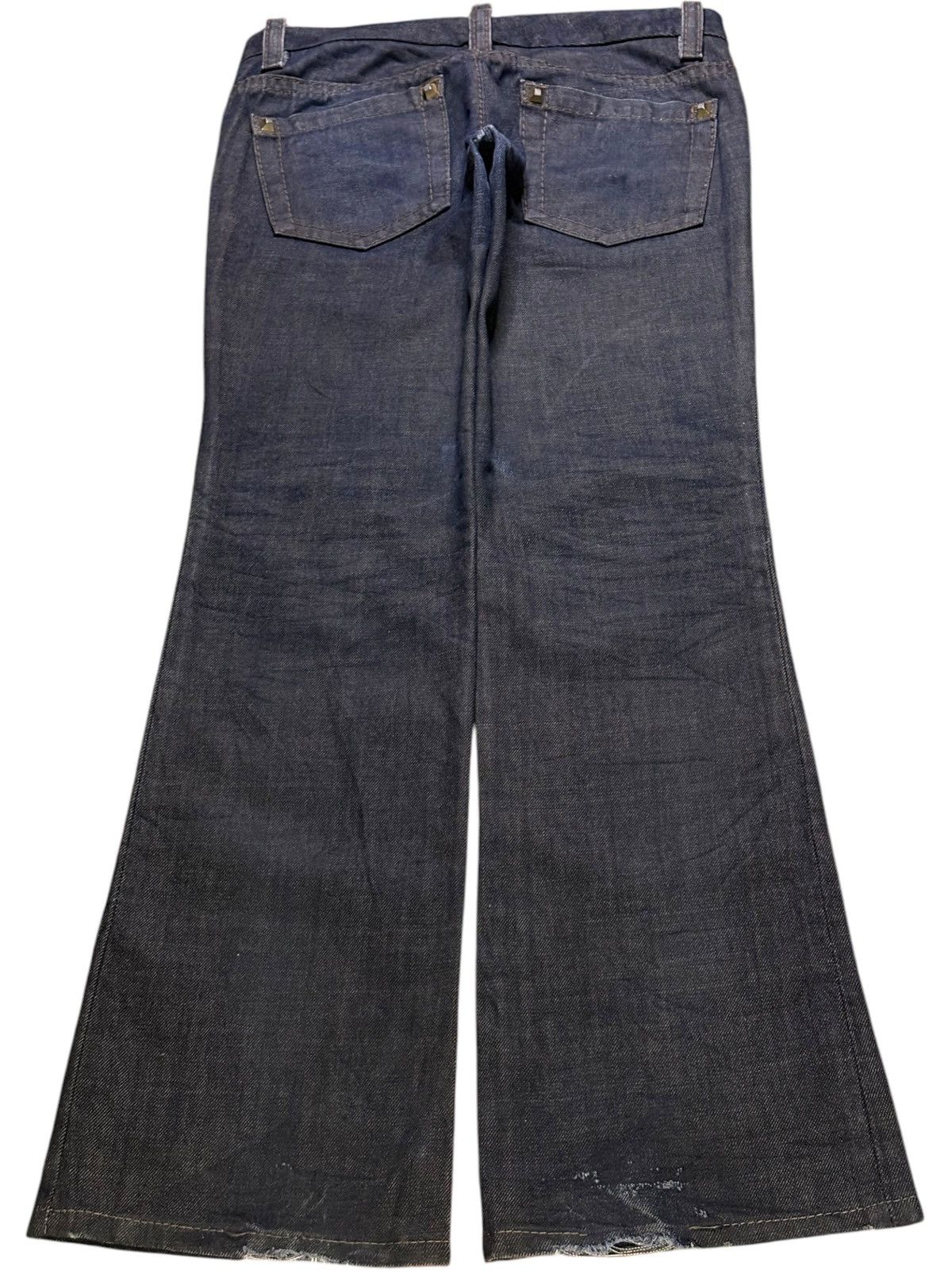 Dsquared2 Vintage Italian Dsquared2 Mud Wash Studded Flare Jeans Size US 30 / EU 46 - 2 Thumbnail