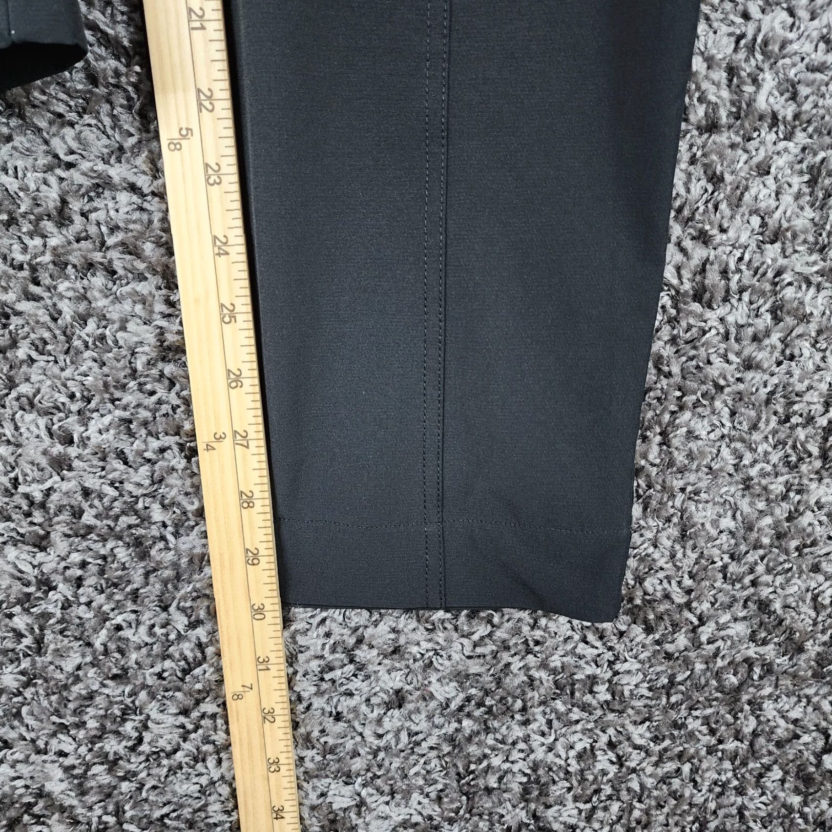 Vintage Mondetta Womens Black Pants Straight Leg Polyester Stretch Size 12 Size 34" / US 12 / IT 48 - 6 Thumbnail