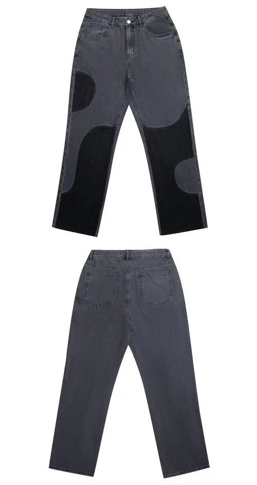 Japanese Brand × Vintage Y2K buggy jeans trousers retro straight patchwork style Size US 32 / EU 48 - 4 Thumbnail