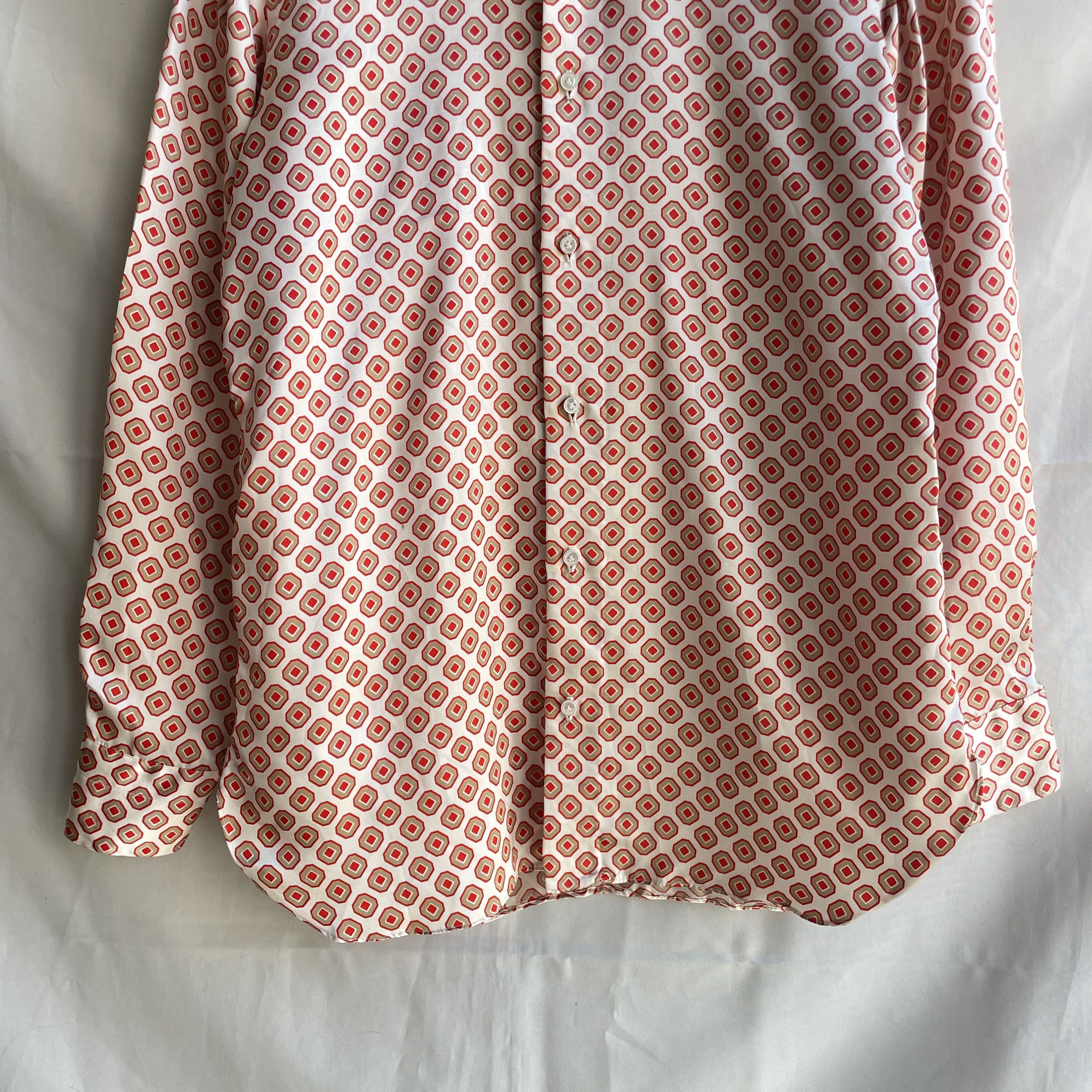 Luigi Borrelli Luigi Borrelli United Arrows Silk Geometrical Lounge Shirt Size US S / EU 44-46 / 1 - 6 Thumbnail