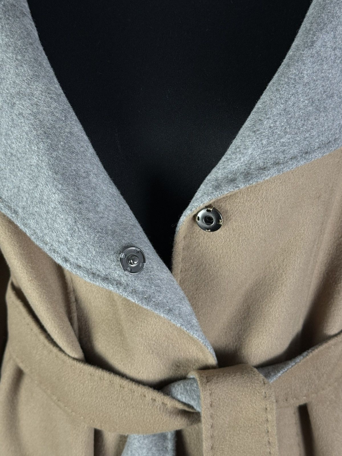 Weekend Max Mara Max Mara Cucito A Mano Wool Long Coat Belted Reversible Size XL / US 12-14 / IT 48-50 - 7 Thumbnail
