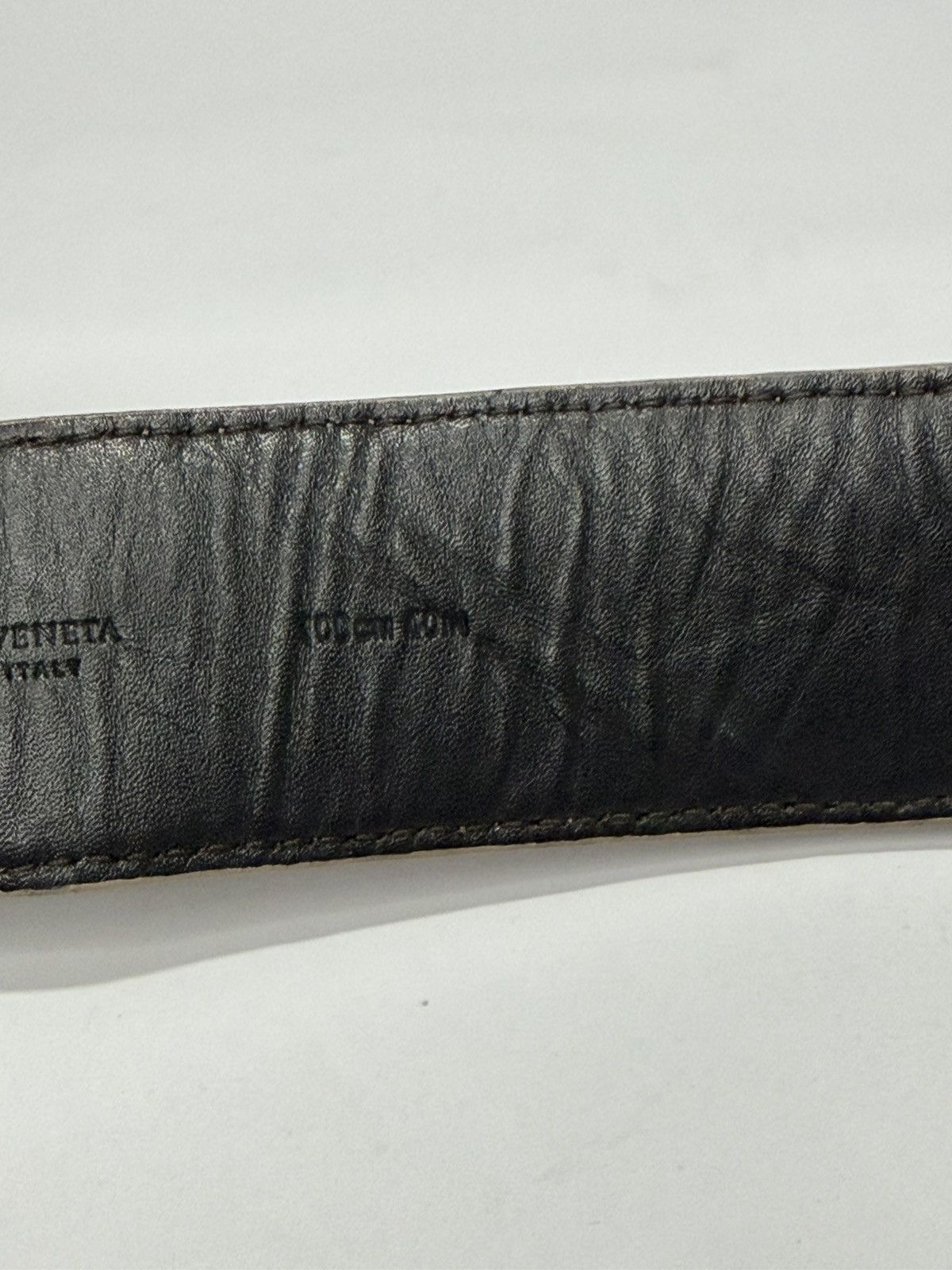 Bottega Veneta Bottega Veneta Black|BeigeLeather Intrecciato Woven Belt Size ONE SIZE - 5 Thumbnail