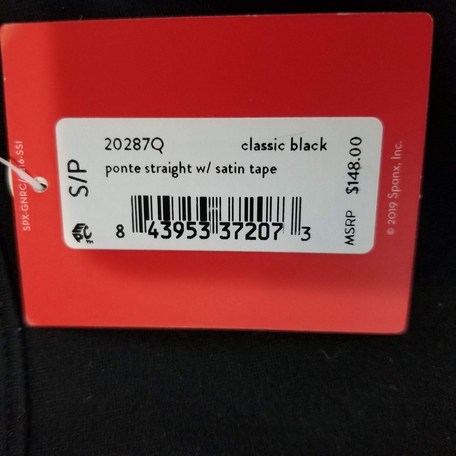 Spanx Spanx Pants Womens Small Petite Black Ponte Straight Satin Size 26" / US 2 / IT 38 - 6 Thumbnail