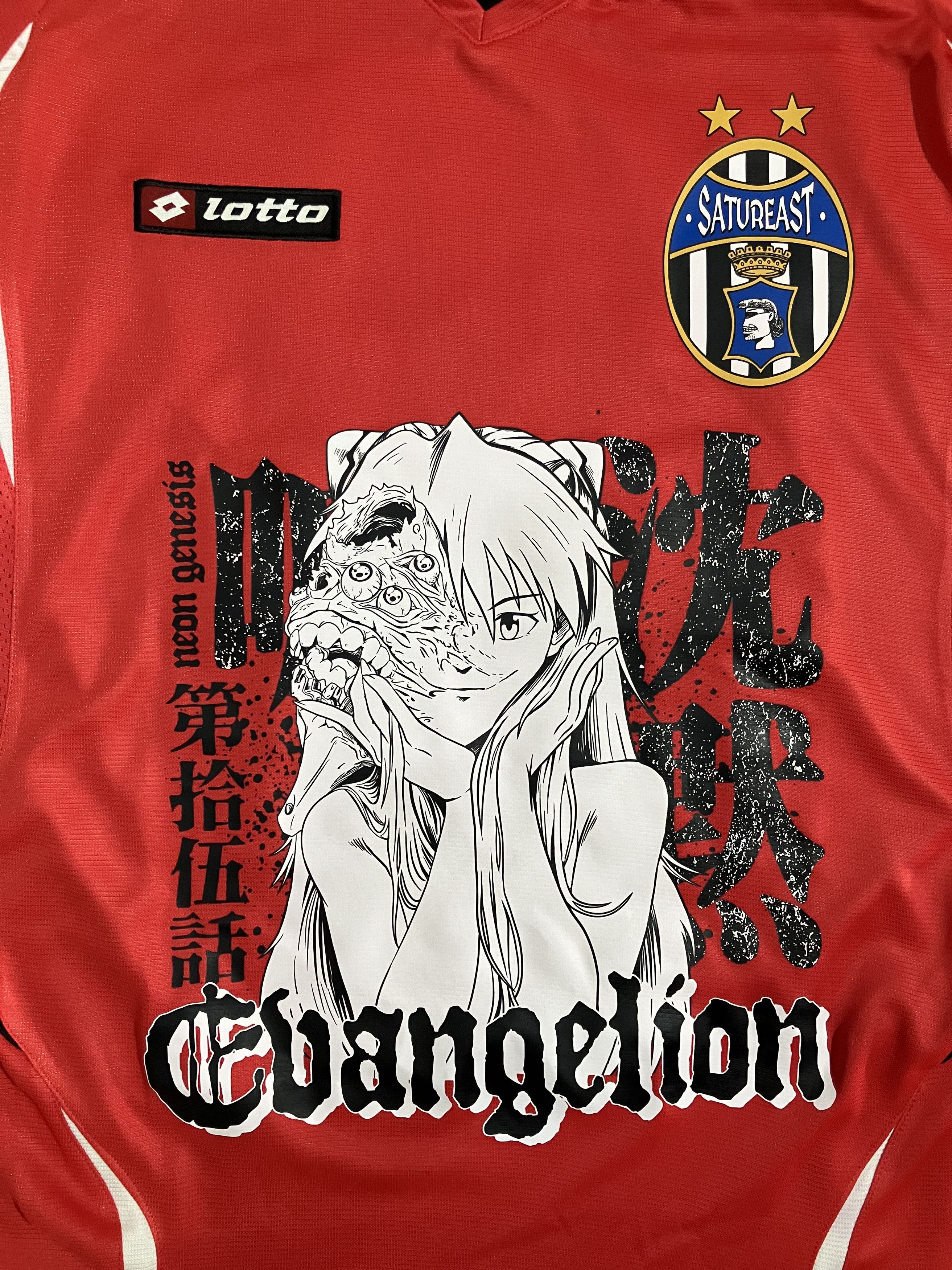 Anime 00s Vintage Soccer Jersey x Custom Evangelion Asuka Size US XL / EU 56 / 4 - 3 Thumbnail