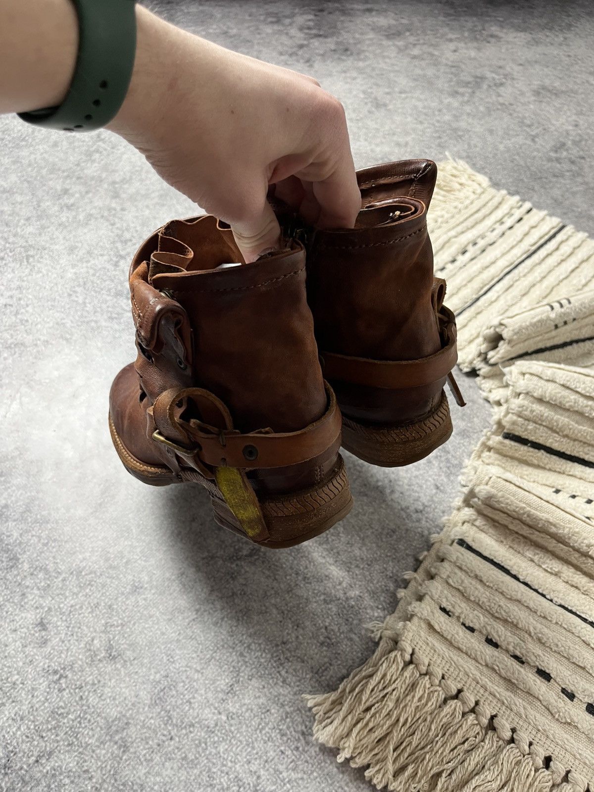 A.S.98 🔥A.S.98 AIRSTEP ANKLE STRAPS LEATHER 90'S BOOTS GUIDI VIBE Size US 6.5 / IT 36.5 - 10 Thumbnail