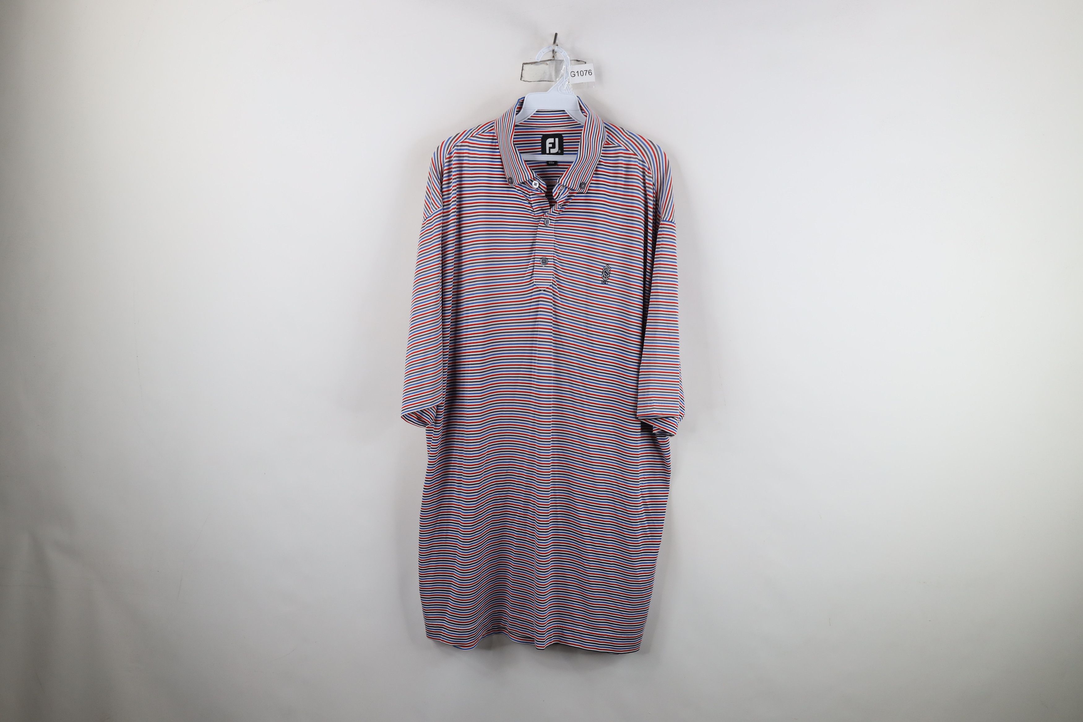 Footjoy FootJoy Block Stretch Collared Button Down Golf Polo Shirt Size US XL / EU 56 / 4 - 1 Thumbnail