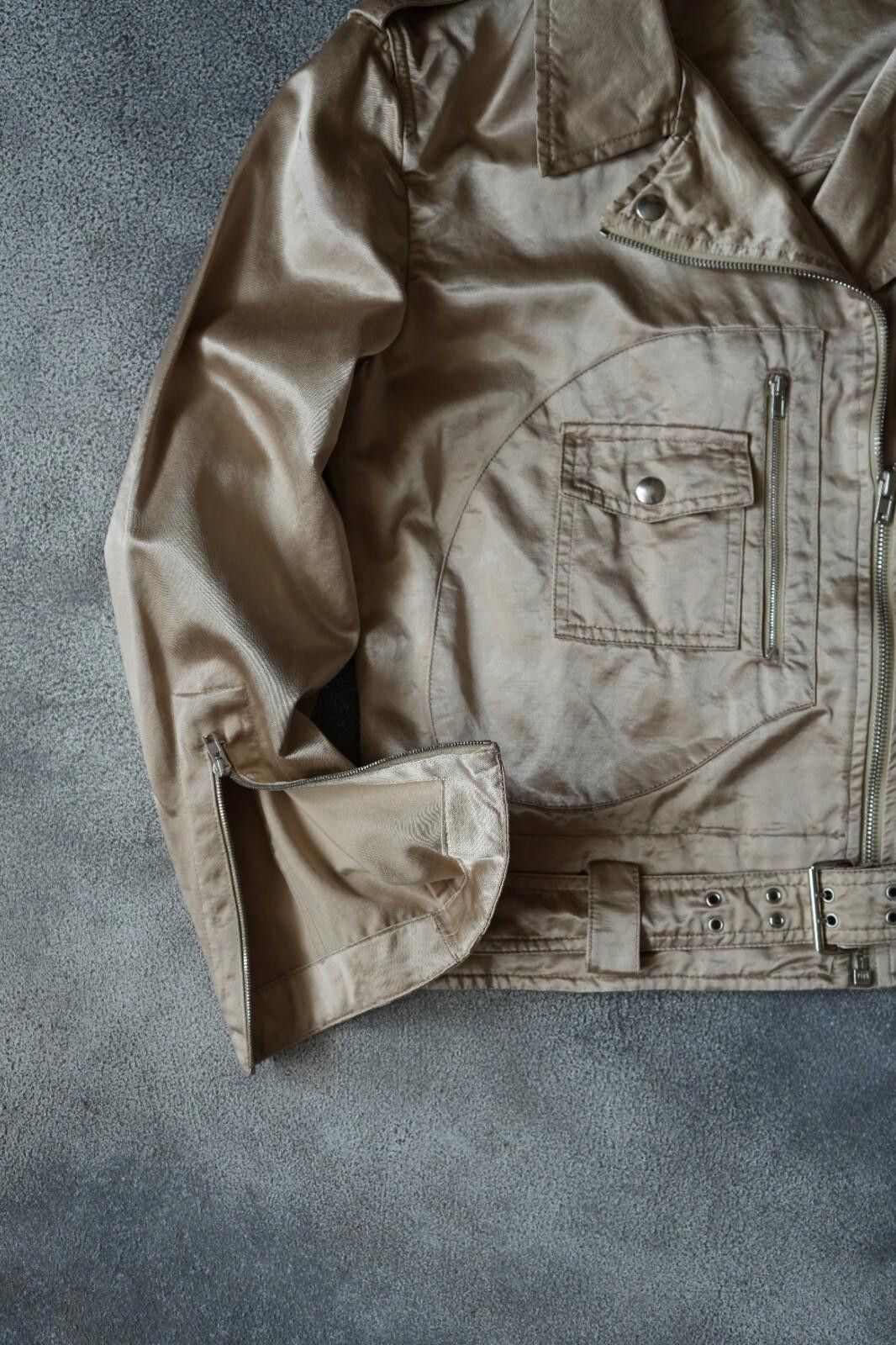 Miu Miu 2000`s Miu Miu Light Biker Jacket Beige Vintage Women Size M Size M / US 6-8 / IT 42-44 - 5 Thumbnail