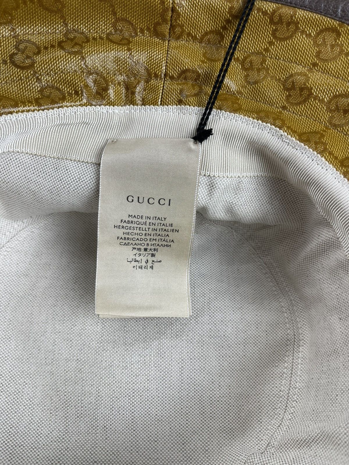 Adidas × Gucci Gucci x Adidas Gg Monogram Bucket Hat Brown Unisex Size ONE SIZE - 12 Thumbnail
