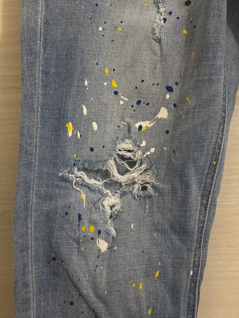 Number (N)ine Distressed Paint Splatter Jeans Size US 31 - 3 Thumbnail
