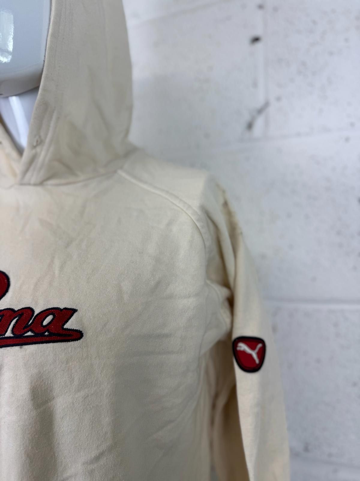 Puma Puma Men's Hoodie Cream with Red Logo Size XS Size US XS / EU 42 / 0 - 4 Thumbnail
