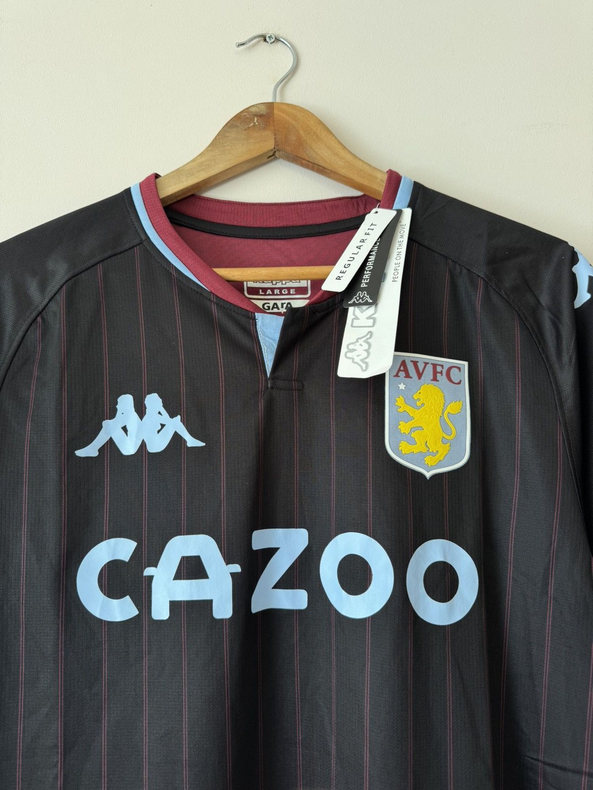Kappa NWT Aston Villa 2020-2021 Away Soccer Jersey Football Shirt Size US L / EU 52-54 / 3 - 5 Thumbnail
