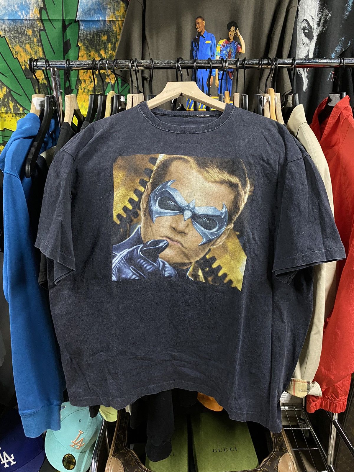Vintage 90’s Vintage Batman & Robin Movie Promo Tee Shirt XLarge Size US XXL / EU 58 / 5 - 5 Thumbnail