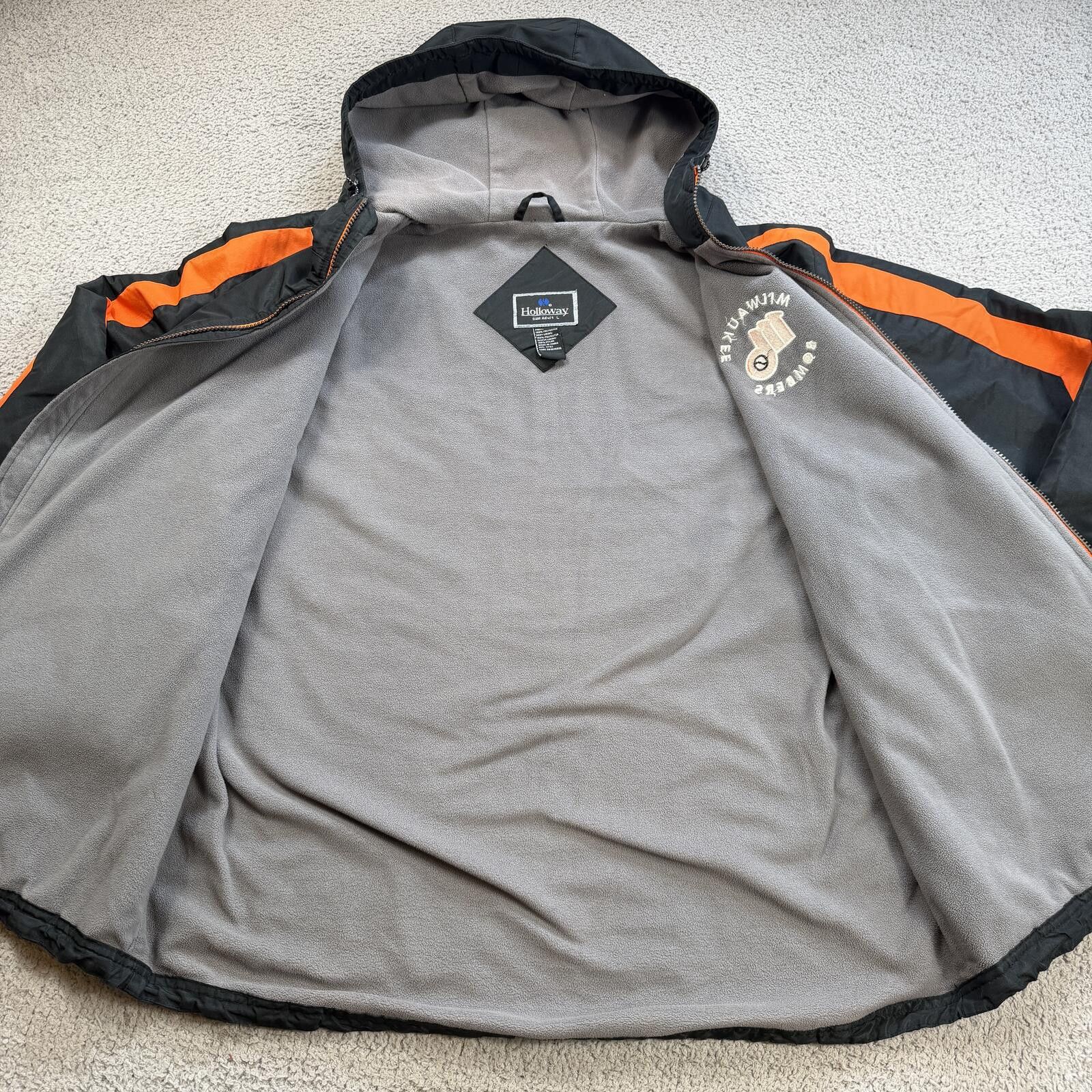 Holloway Vintage Milwaukee Bombers Hooded Jacket Black Embroidered L Size US L / EU 52-54 / 3 - 6 Thumbnail