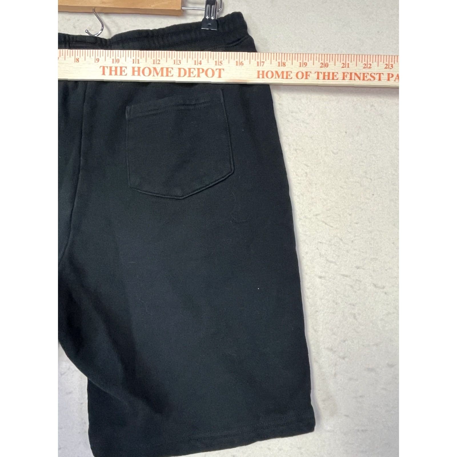 Vintage Riot Society Men's Fleece Shorts Black Medium Embroidered Logo Drawstring Pockets Casual Sweat Shorts Size US 31 - 3 Thumbnail