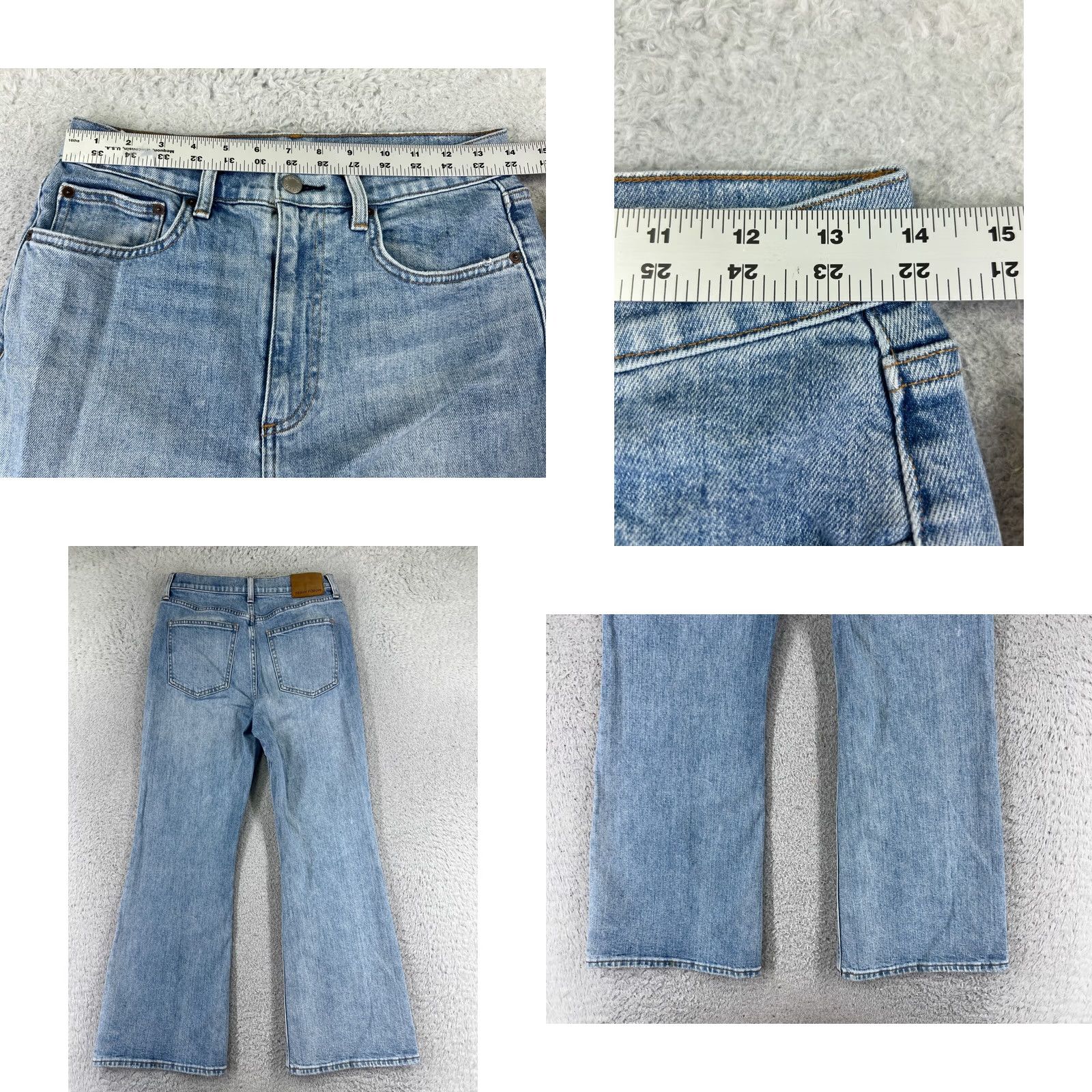 Vintage Denim Forum Jeans Womens 28 Blue The Twiggy High Rise Flare Cotton Blend 26x26 Distressed Zipper Denim Forum 5-Pocket Designer American Vintage? Size 28" / US 6 / IT 42 - 9 Thumbnail