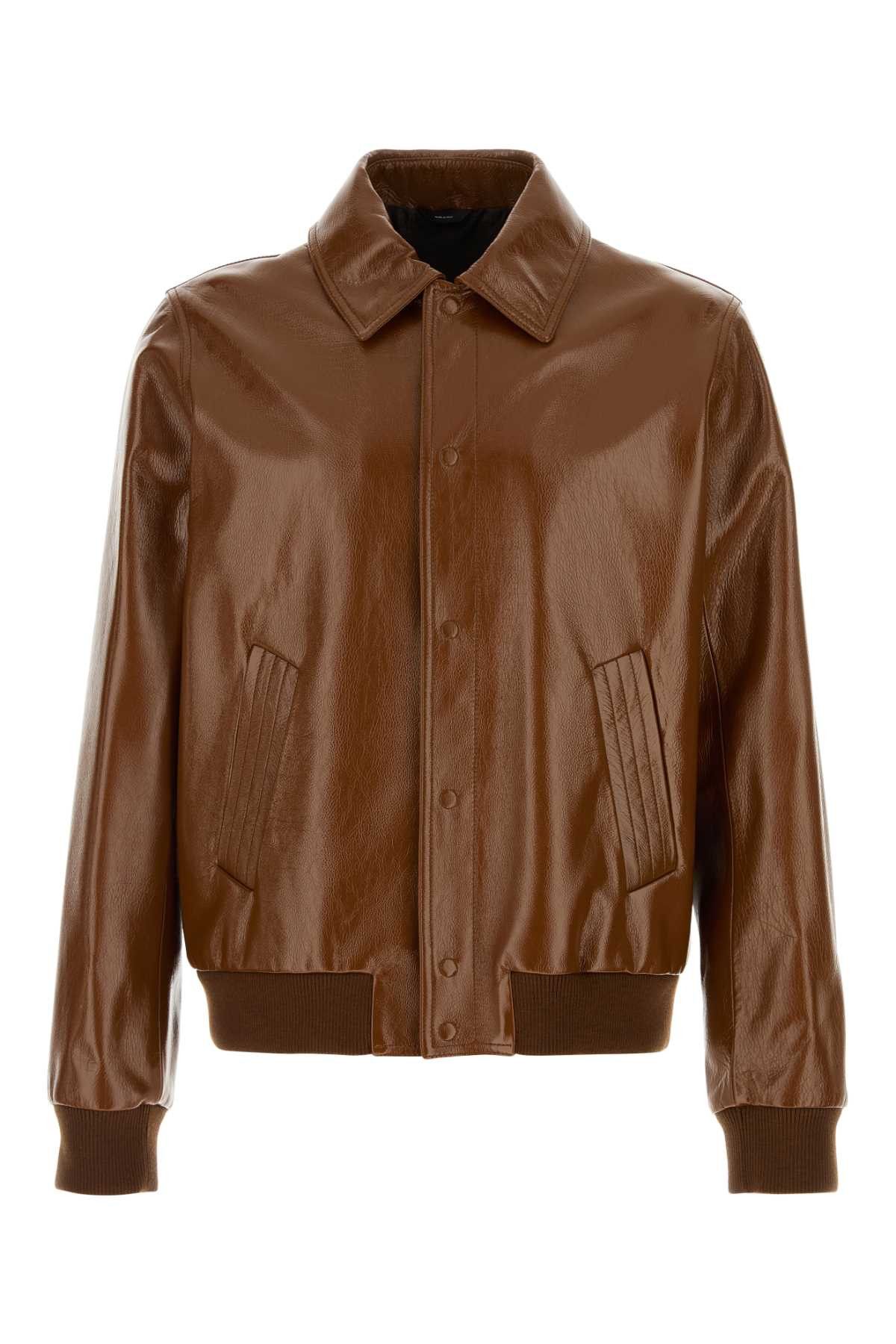 Fendi Brown Leather Jacket Size US XL / EU 56 / 4 - 1 Thumbnail