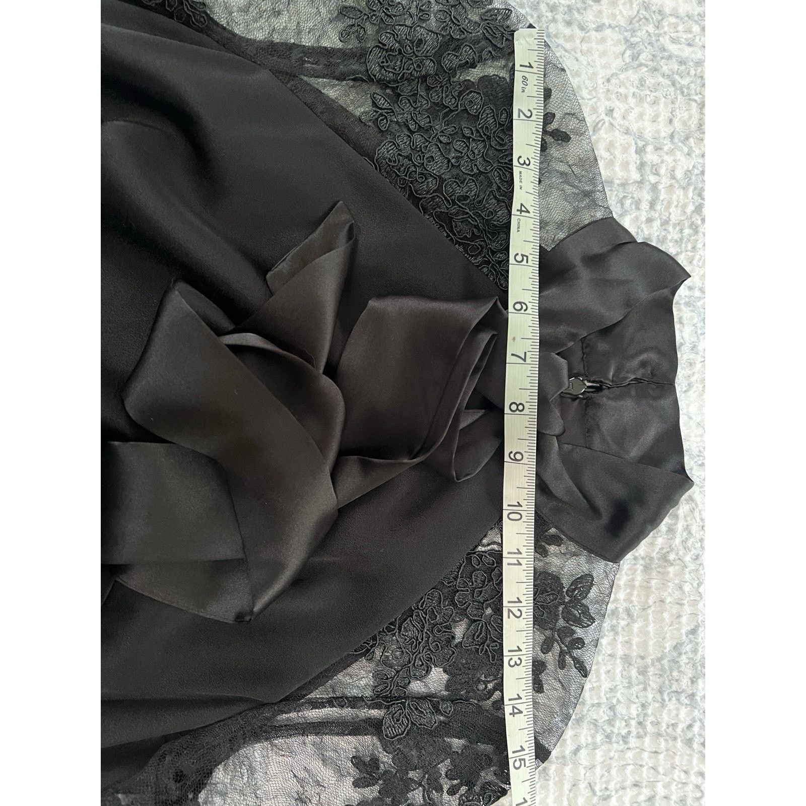 & Other Stories Kay Unger Cocktail Dress Black Sz 4 Lace Sleeve Retail $318 Size S / US 4 / IT 40 - 5 Thumbnail