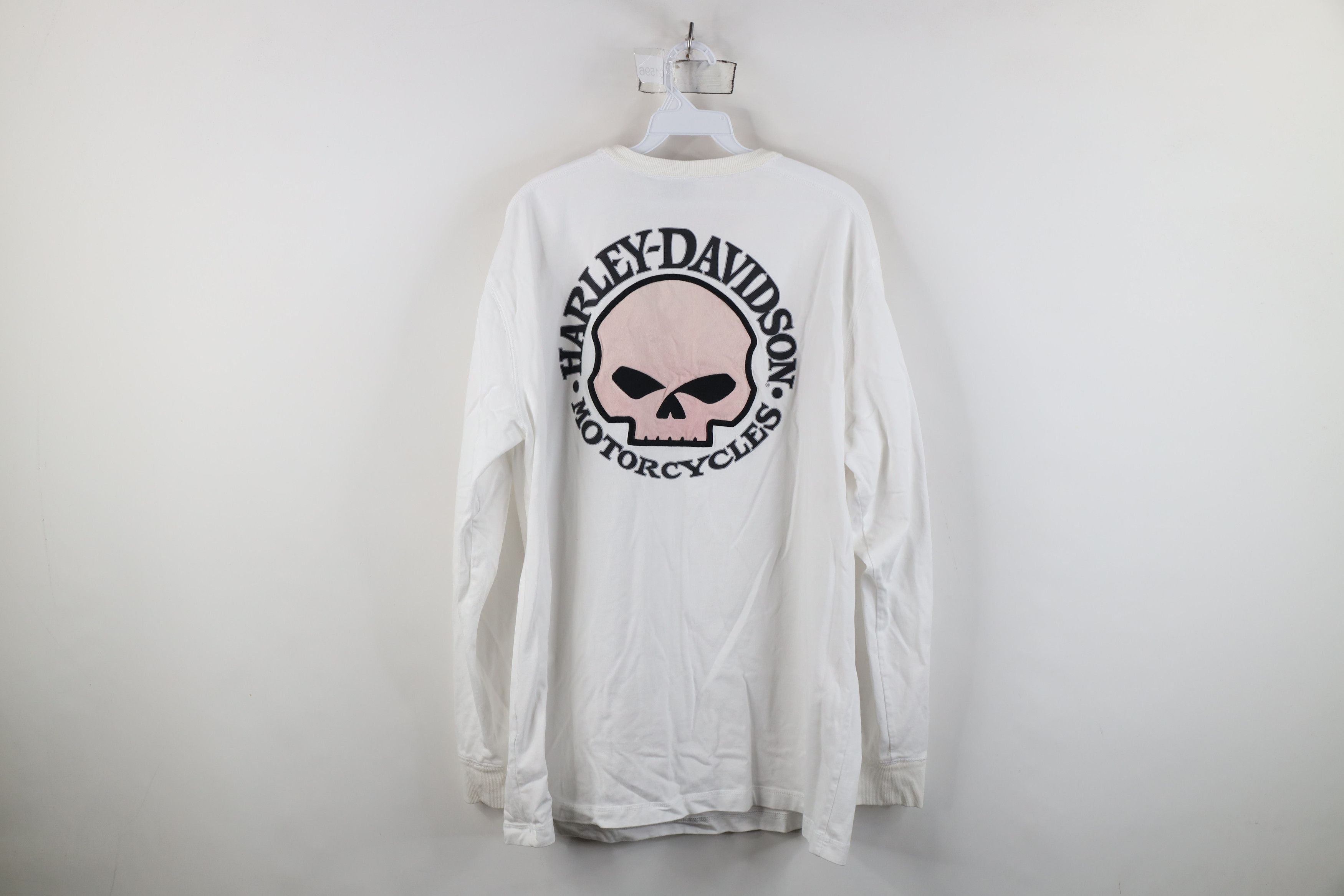 Harley Davidson Vintage Harley Davidson Skull Long Sleeve T-Shirt White Size US XXL / EU 58 / 5 - 11 Thumbnail