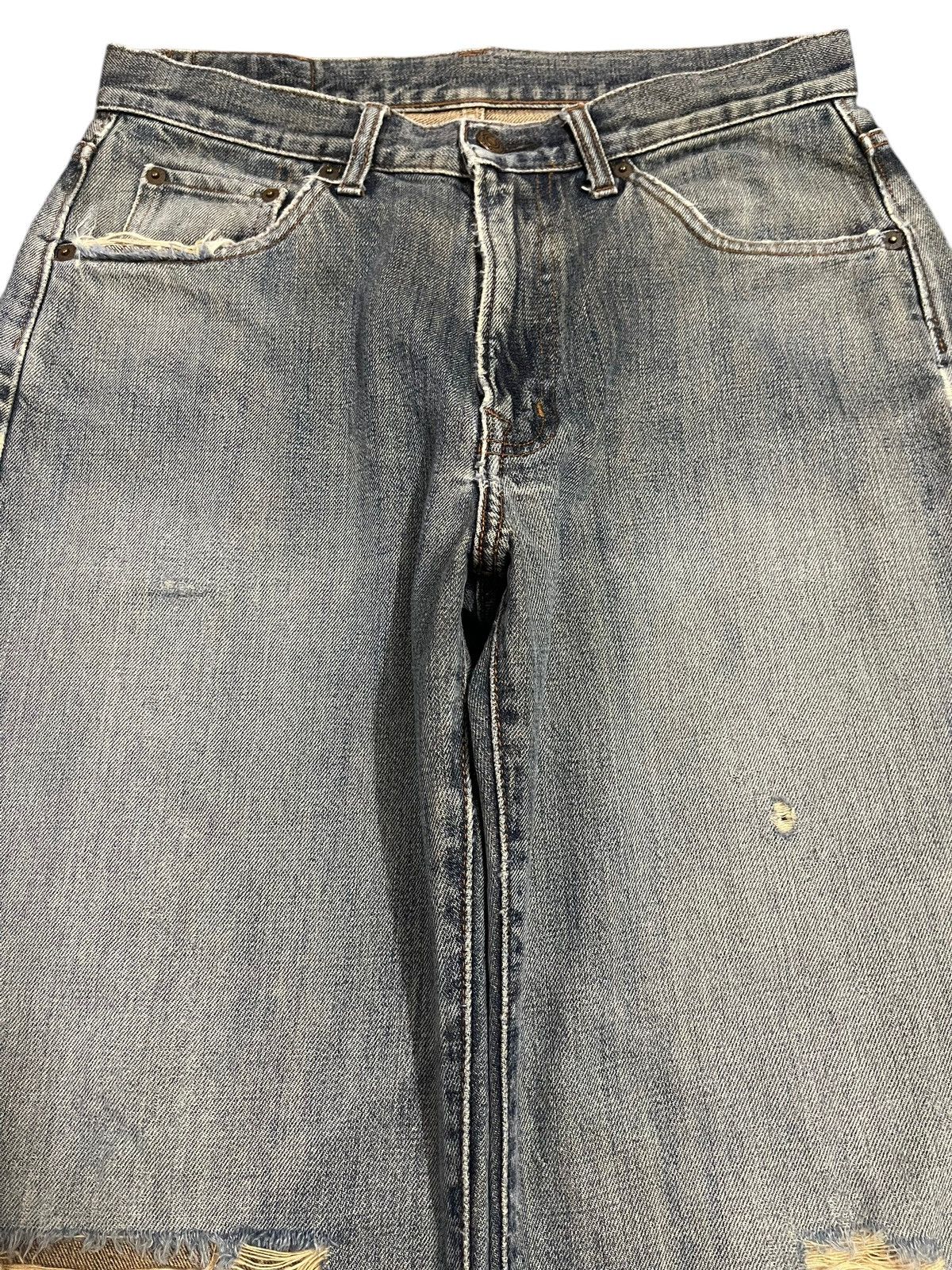 JNCO Vintage Japanese Brand Blue Washed Distressed Baggy Jeans Size US 31 - 3 Thumbnail