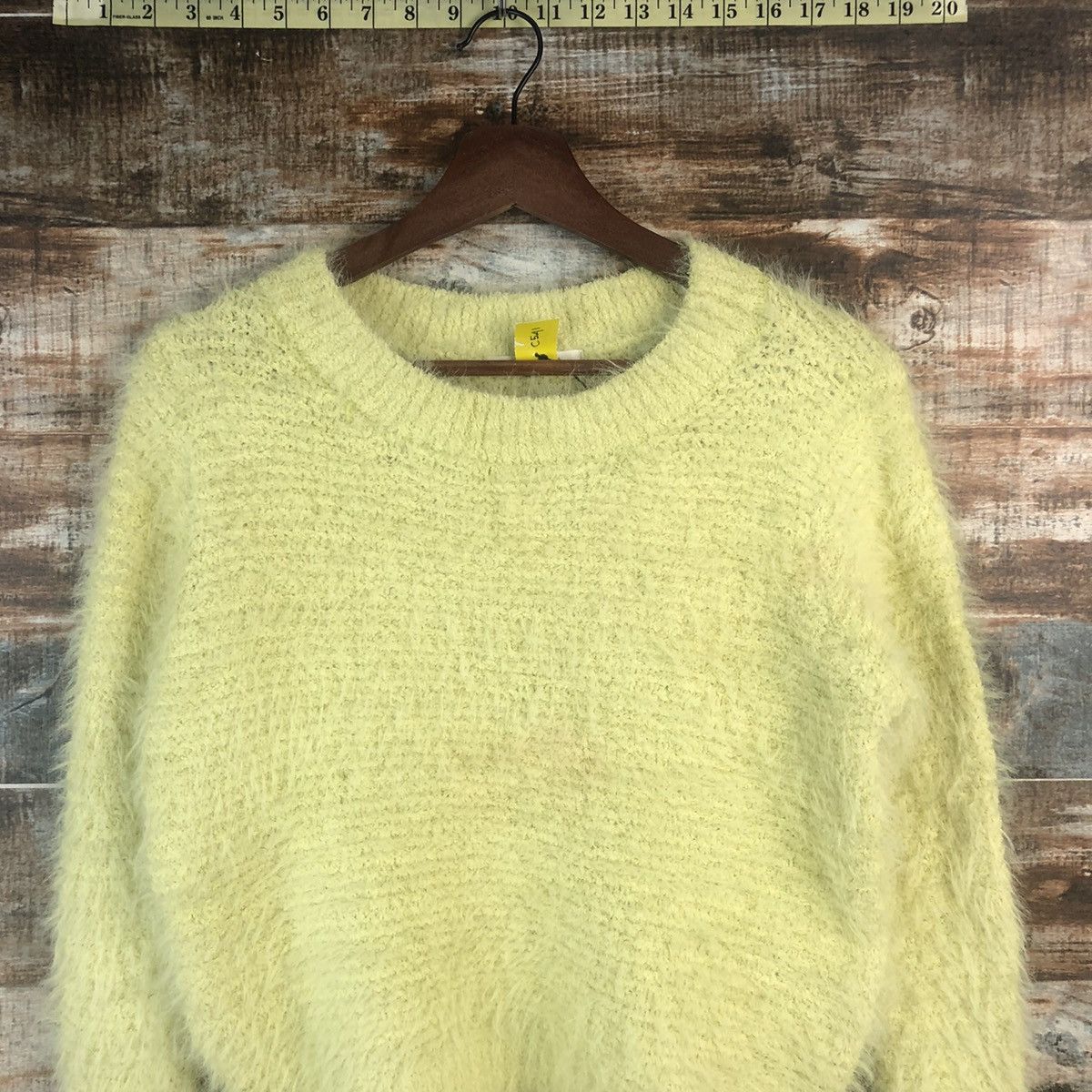 Vintage DL Choco Raffine Yellow Mohair Knitwear #C541 Size M / US 6-8 / IT 42-44 - 2 Thumbnail