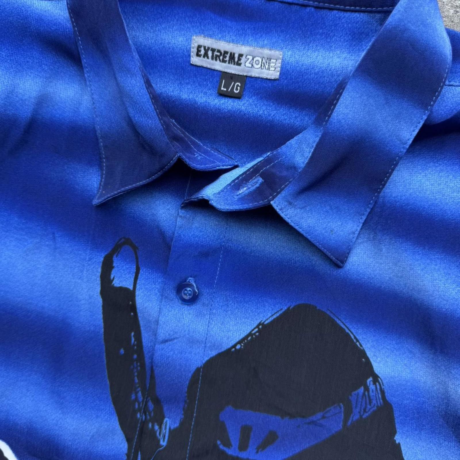 Other Y2K Anime Blue and black 90s Extreme Zone Ninja button up Size US S / EU 44-46 / 1 - 2 Thumbnail