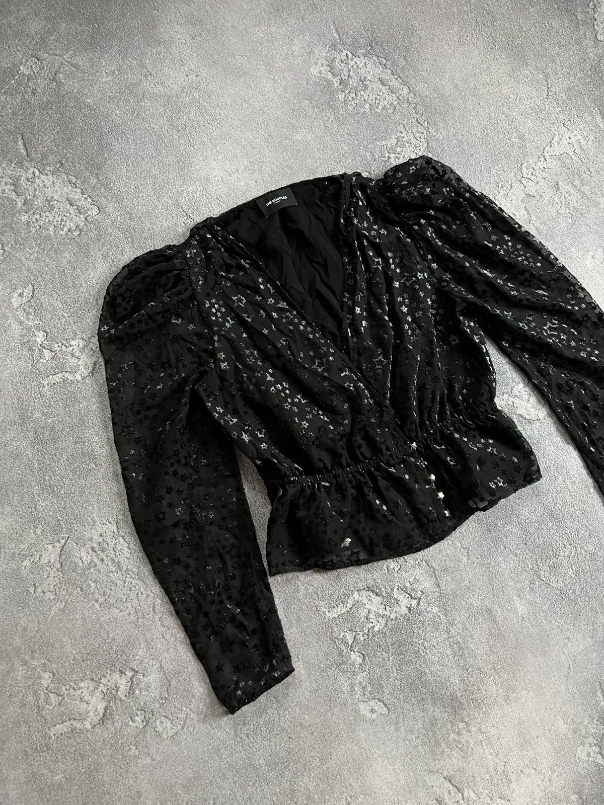 The Kooples The Kooples Blouse Top Stars Print Black Romantic Size 2 Size XS / US 0-2 / IT 36-38 - 2 Thumbnail
