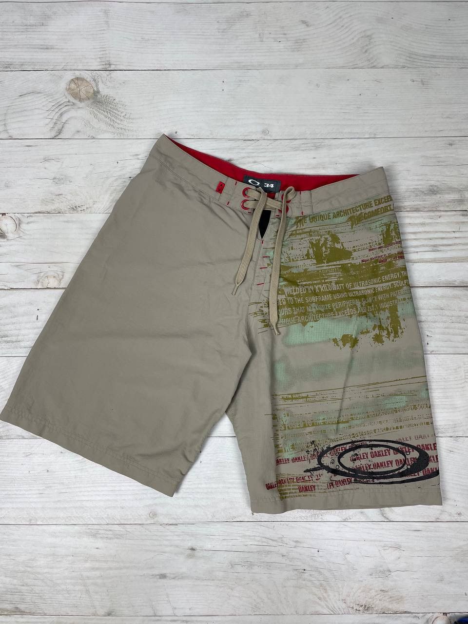 Oakley Nylon Swim Shorts Big Logo Board Surf