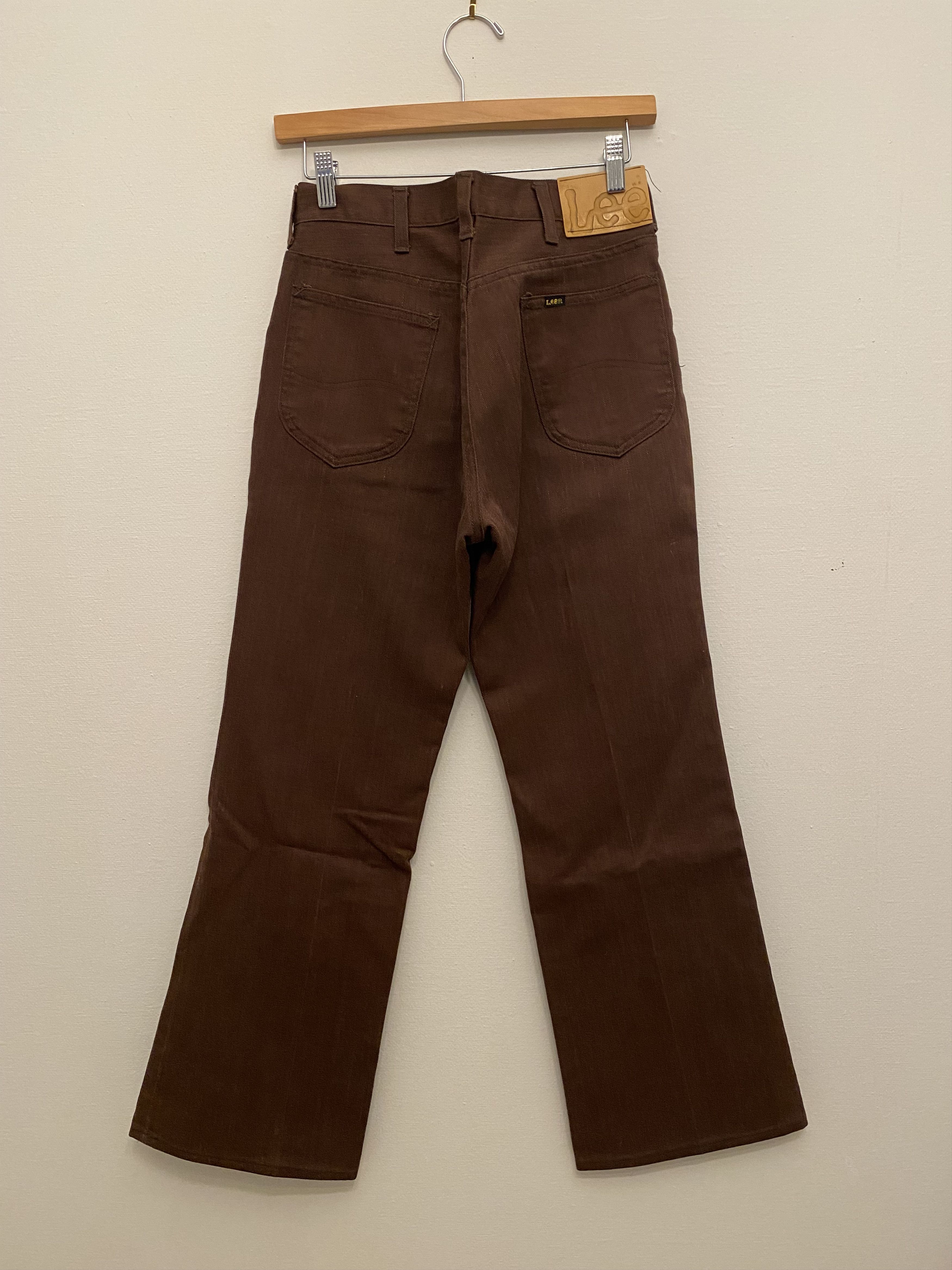 Lee Vintage Made in USA Lee Brown Flare Denim Bootcut Jeans Size US 28 / EU 44 - 3 Thumbnail