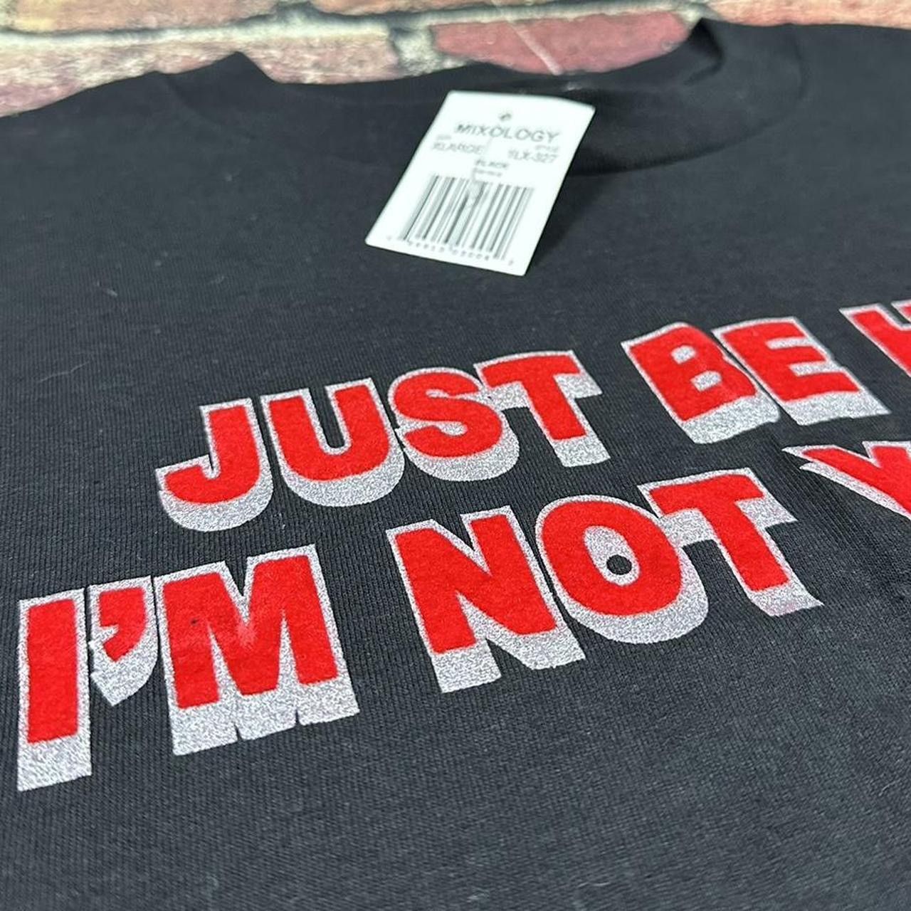 Vintage Vintage Just Be Happy I'm Not Your Kid T Shirt Cyber Grunge Size US XL / EU 56 / 4 - 3 Thumbnail