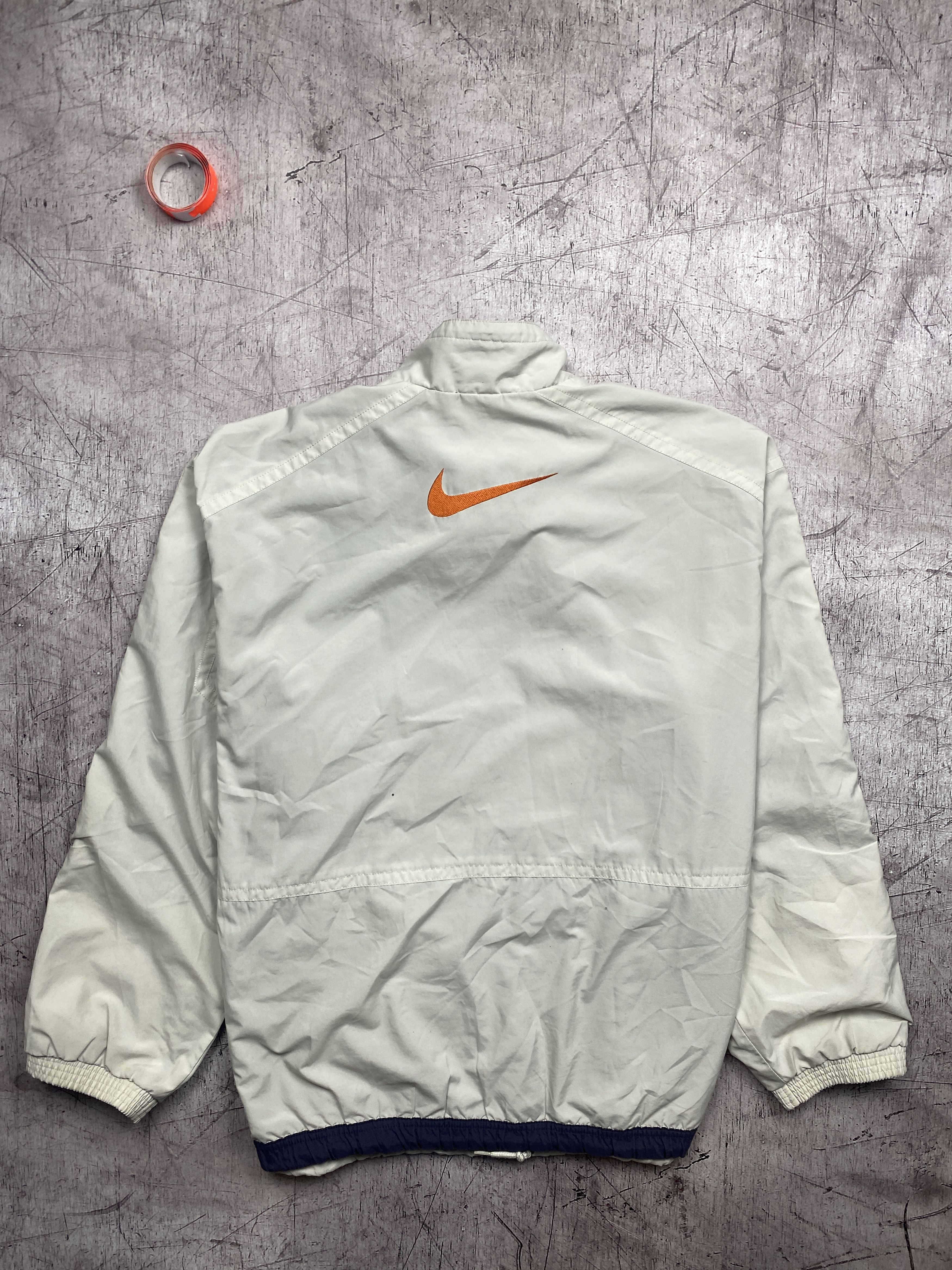 Nike × Vintage Nike Vintage Big Swoosh logo nylon jacket Size US L / EU 52-54 / 3 - 1 Thumbnail