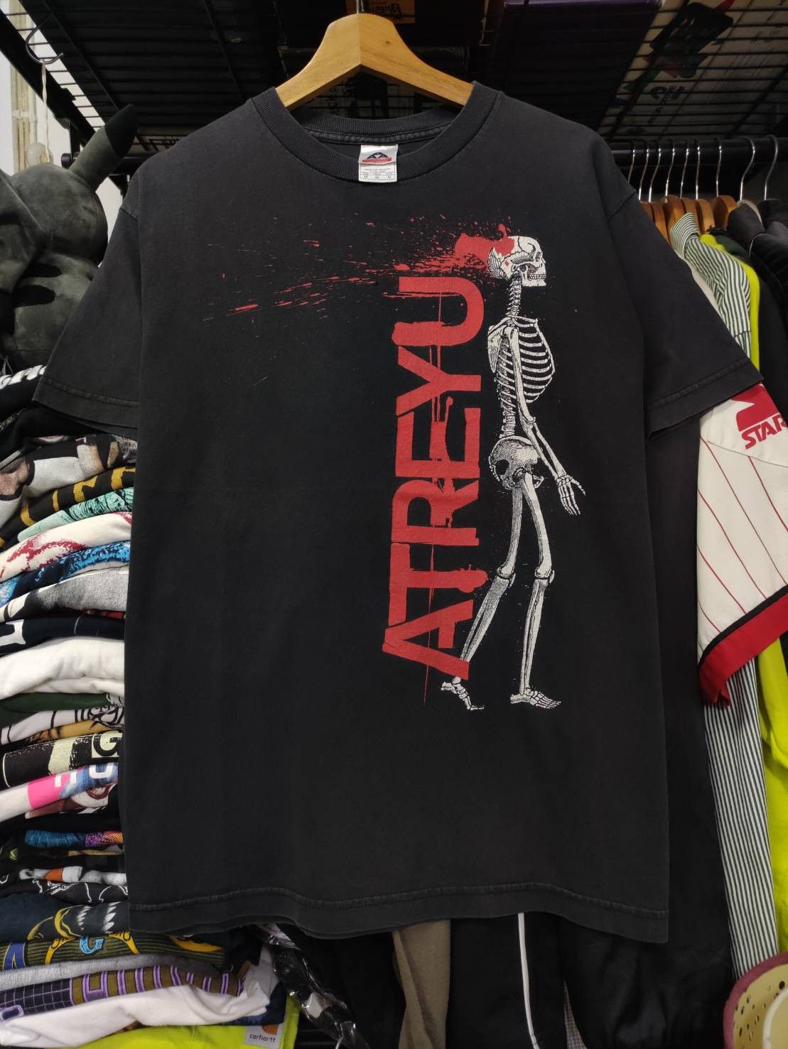 Band Tees Vtg 00's Atreyu Band " Shoot Head Skeleton " T-Shirt Size US M / EU 48-50 / 2 - 2 Thumbnail