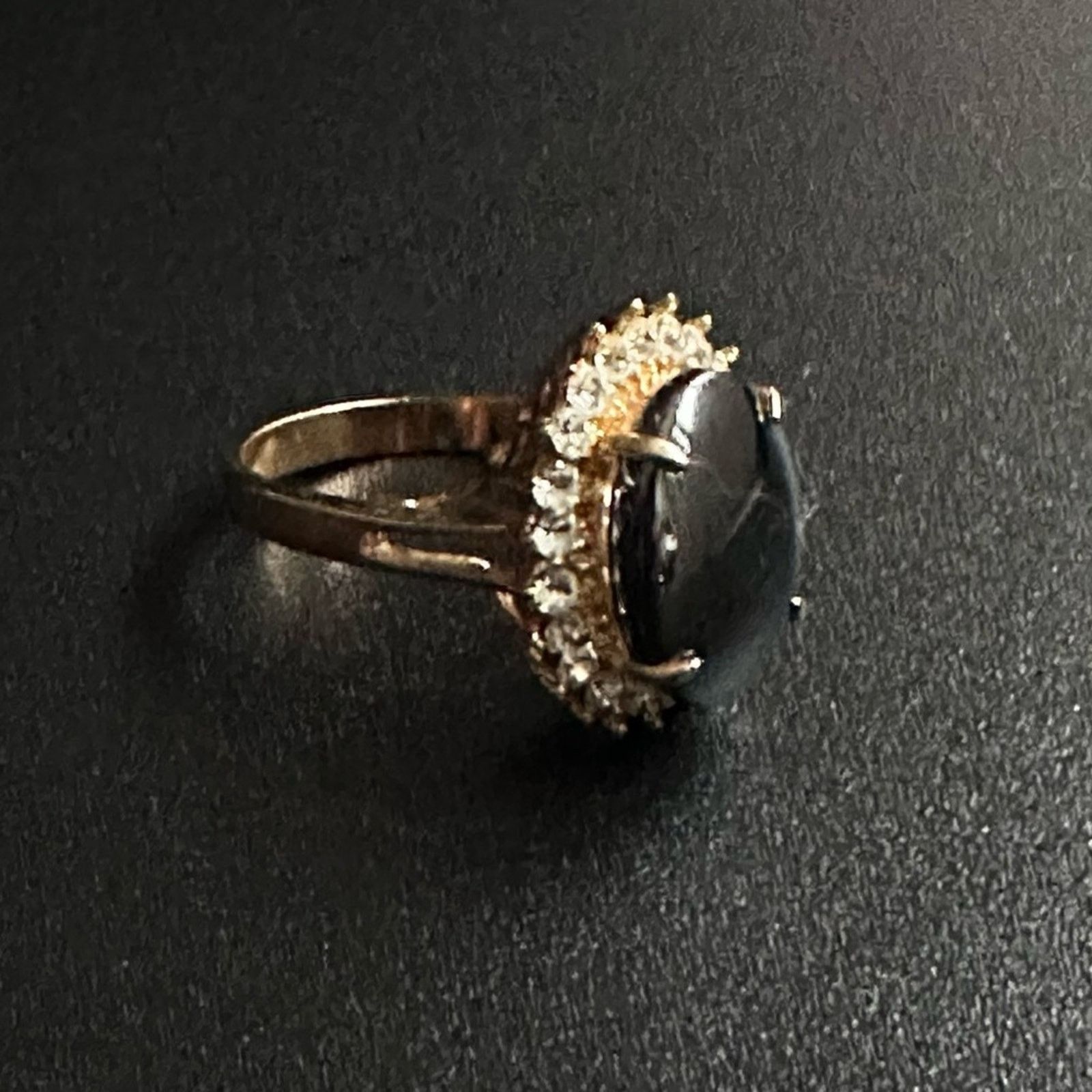 Other Vintage Black Sapphire And Cubic Zirconium Ring Size ONE SIZE - 3 Thumbnail