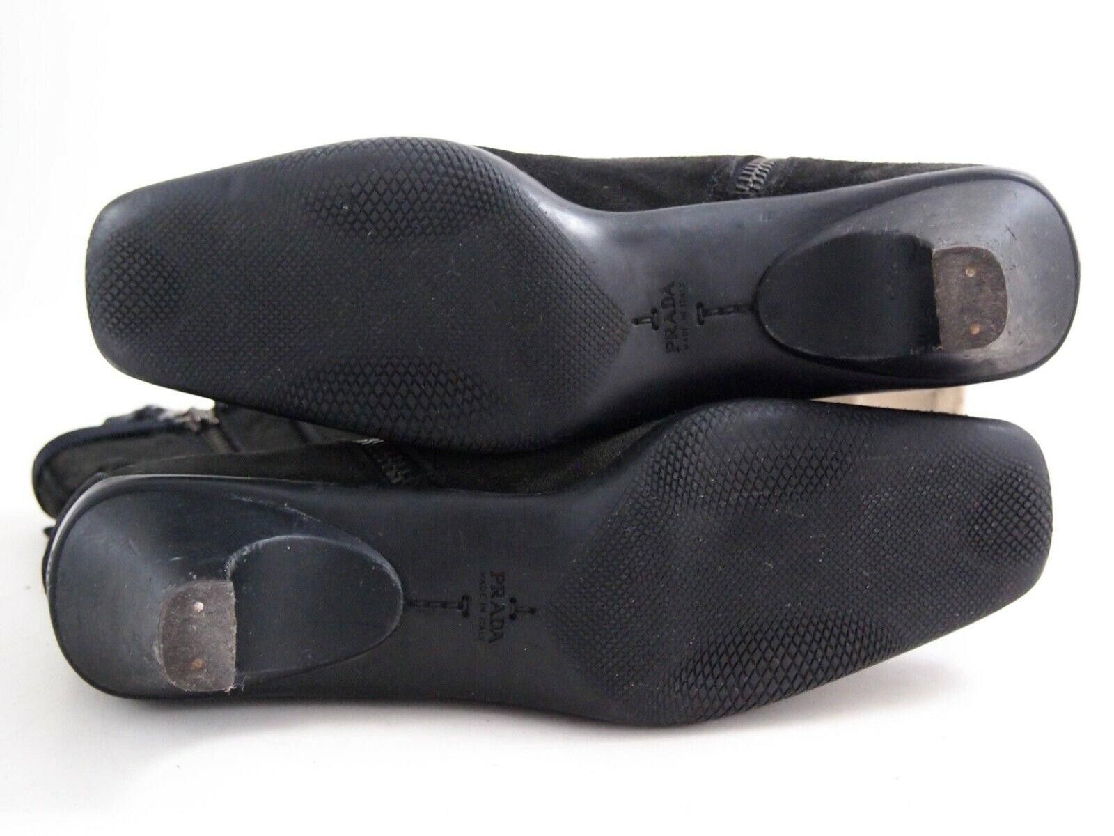 Prada Prada Boots Black Suede Womens US 5 EU 35 $680 Size US 5 / IT 35 - 8 Thumbnail