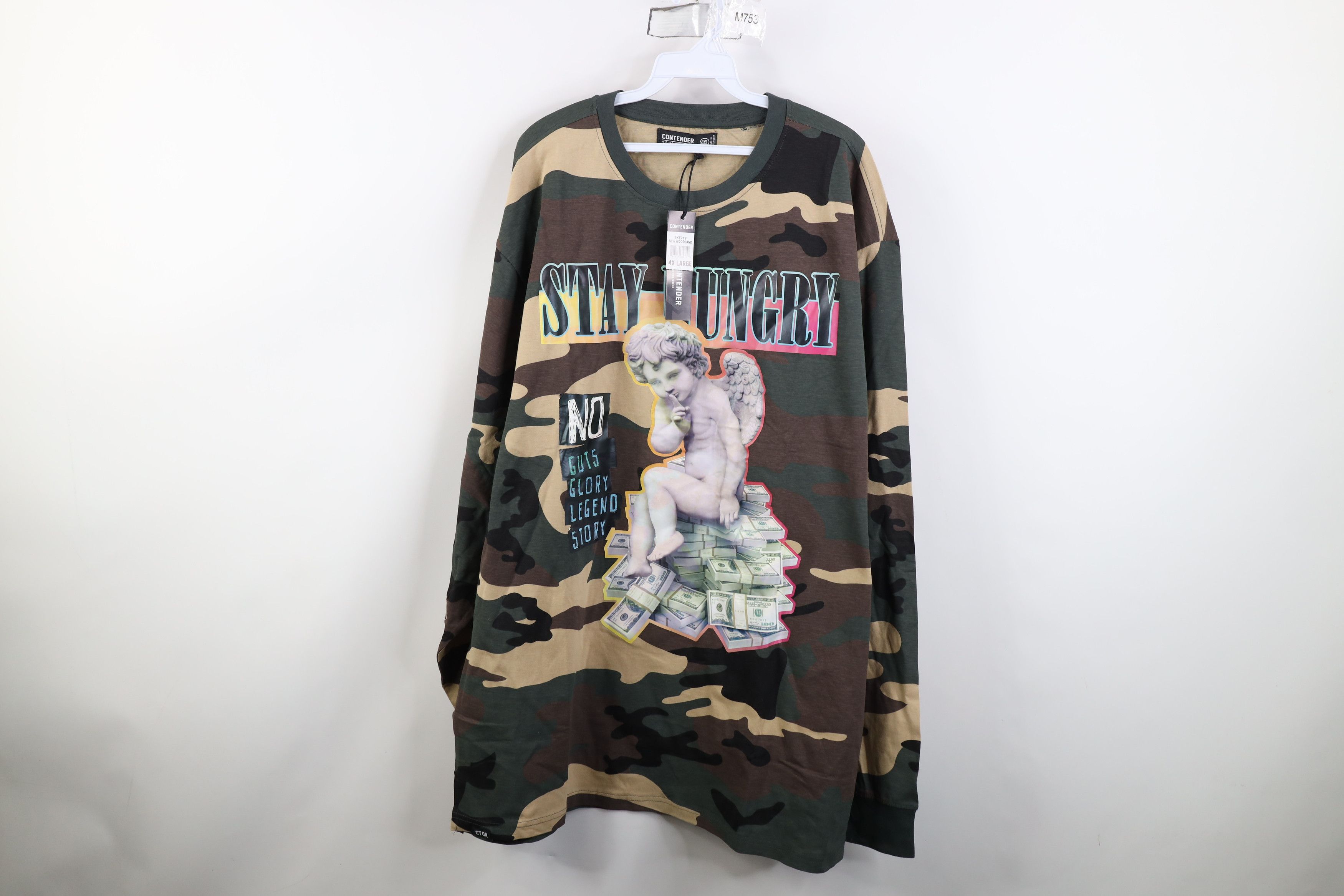 Vintage Deadstock Vintage Y2K Streetwear Angel Long Sleeve T-Shirt Size US XXL / EU 58 / 5 - 1 Thumbnail