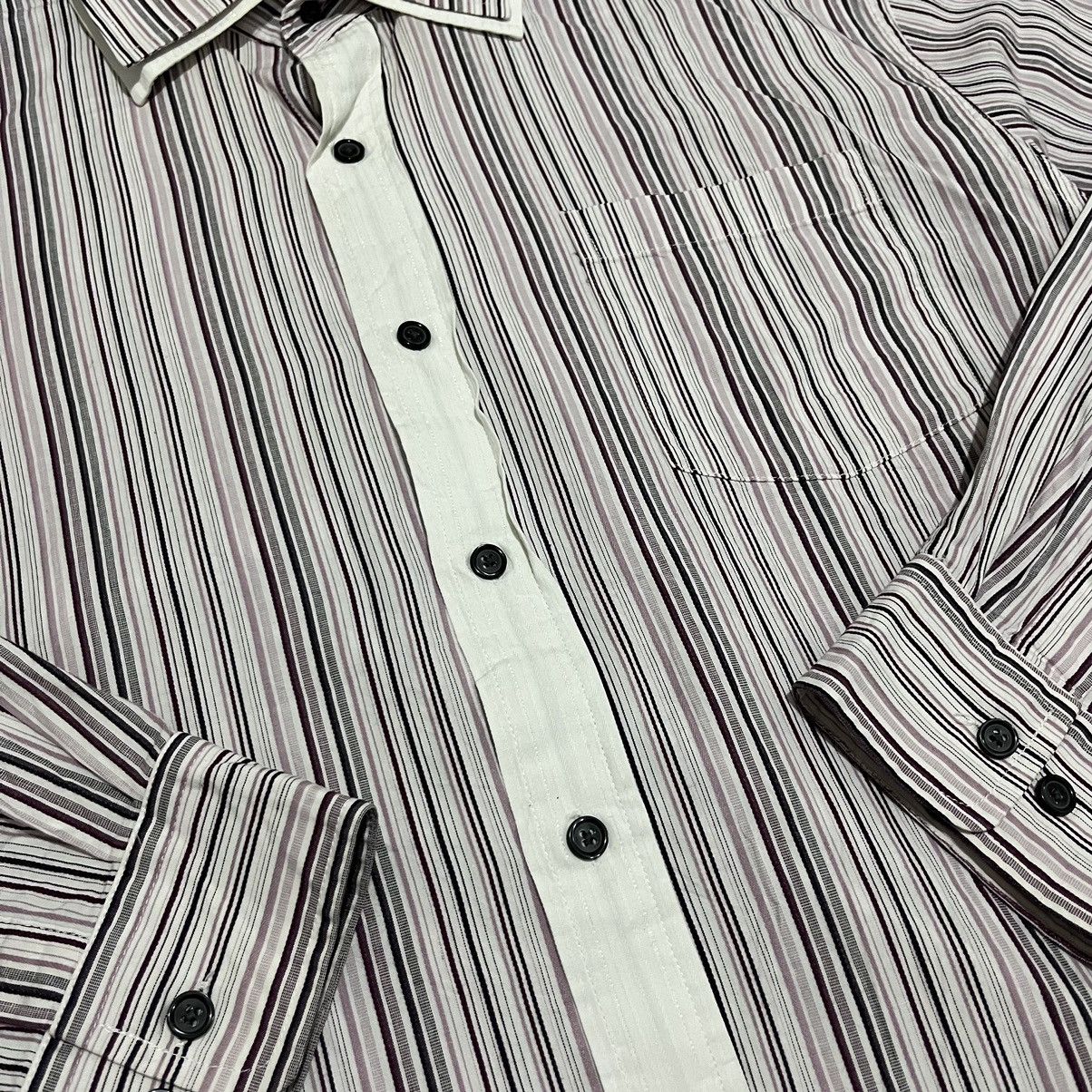 Yohji Yamamoto Shadow striped yohji yamamoto button ups shirt Size US L / EU 52-54 / 3 - 8 Thumbnail