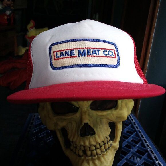 Other DS Vintage Lane Meat Company Patch Trucker Snap Hat Cap Size ONE SIZE - 1 Thumbnail