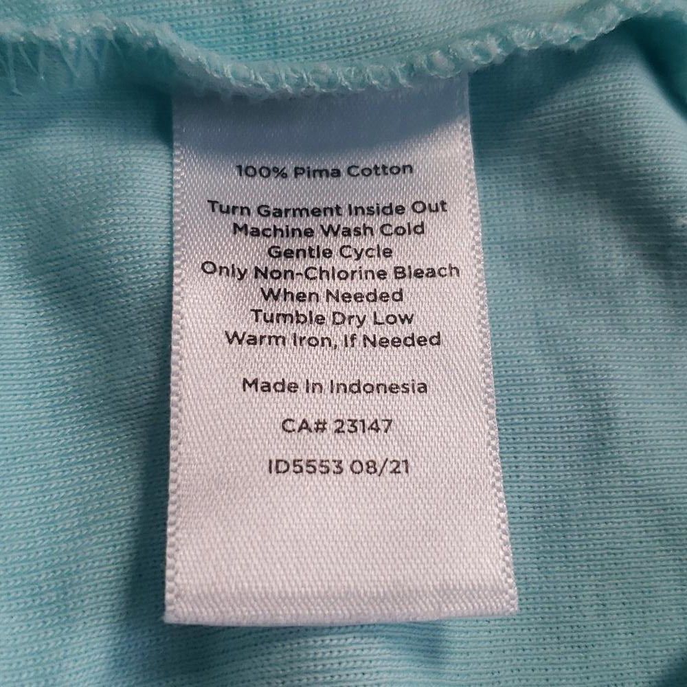 Designer CT559 Talbots Ladies Aqua Short Sleeve T-shirt L Size L / US 10 / IT 46 - 4 Thumbnail