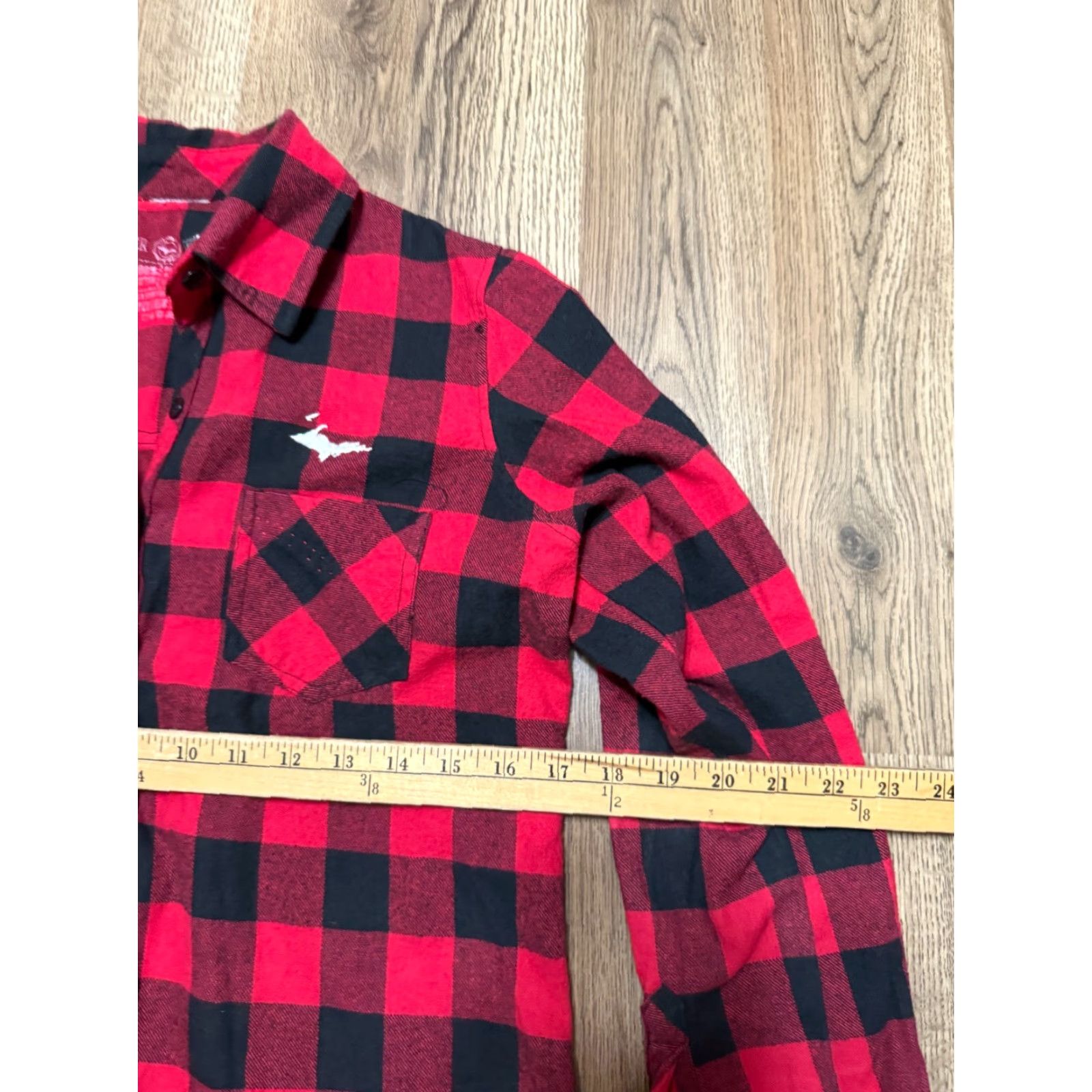 Vintage Yooper Shirt Women's M Black Red Plaid Long Sleeve Button-Up Shirt Size M / US 6-8 / IT 42-44 - 6 Thumbnail