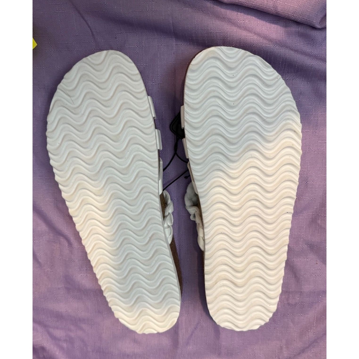 Other Women’s White Braided Strap Sandals – Size 9/10 – Buckle Str Size US 10 / IT 40 - 4 Thumbnail