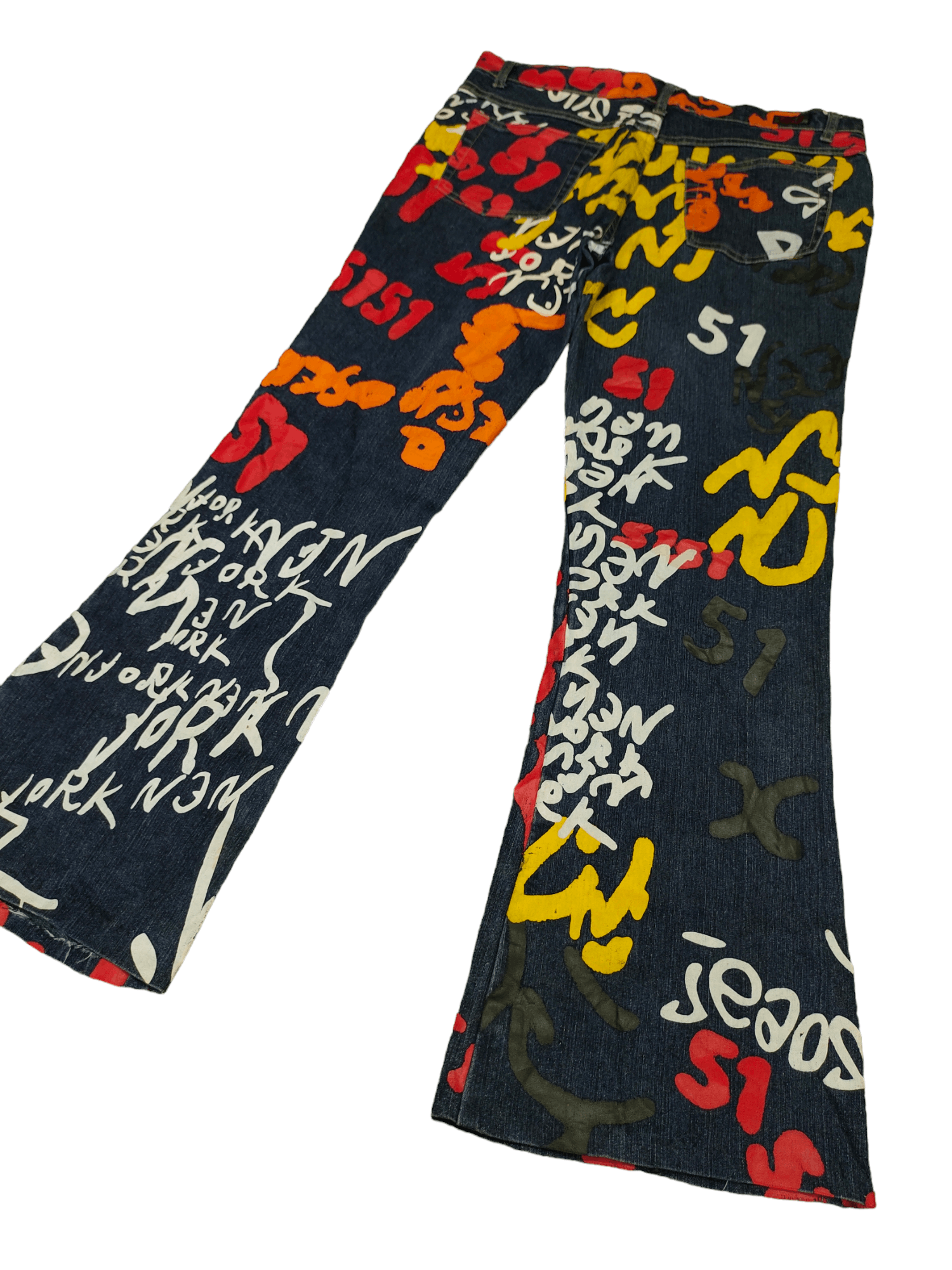 Hysteric Glamour Flare Jeans Neeso Fullprint Bootcut Y2k Goa Jpg Hysterics Size US 32 / EU 48 - 12 Thumbnail