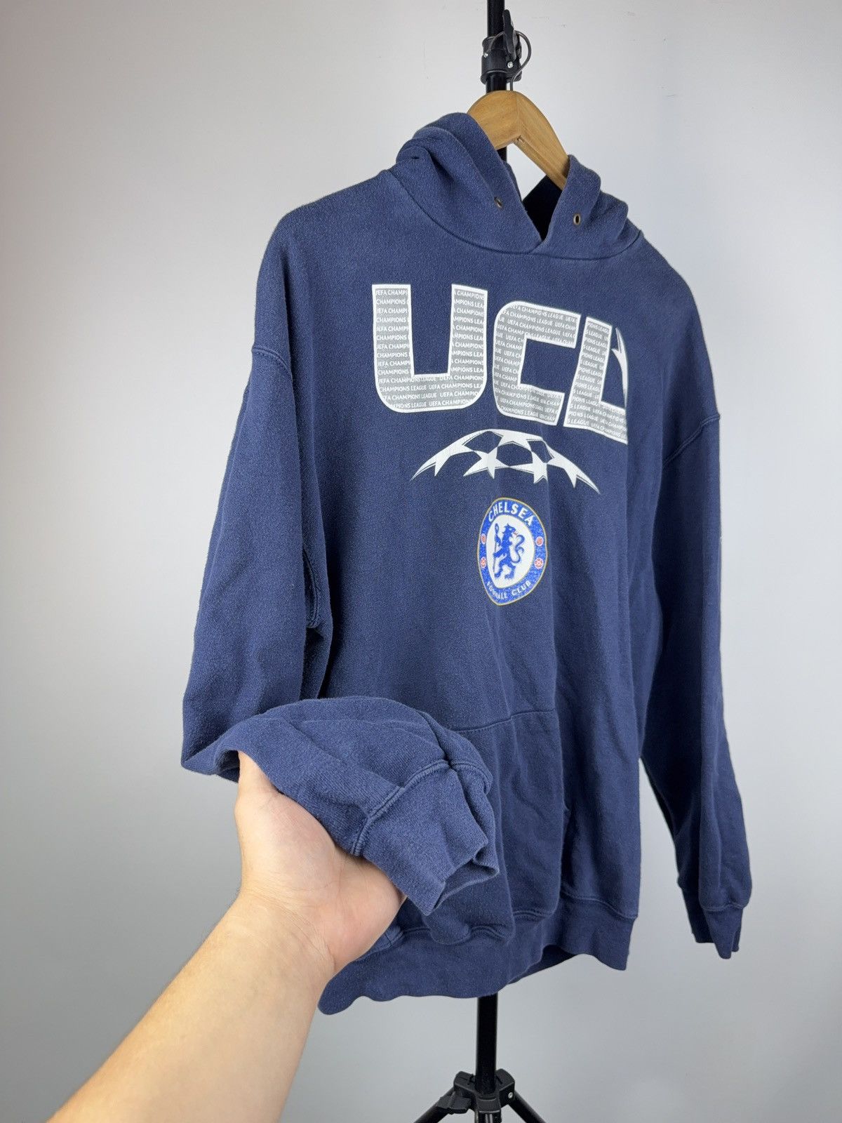 UEFA Vintage 00s UEFA Chelsea UCL Champions League Hoodie Size US L / EU 52-54 / 3 - 7 Thumbnail