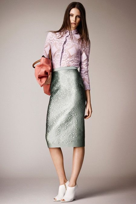 Burberry Prorsum Archive Burberry Prorsum FW14 Runway Floral Jacquard Skirt Size 26" / US 2 / IT 38 - 1 Thumbnail
