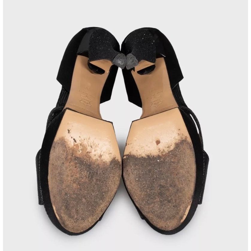 Nicholas Kirkwood Nicholas Kirkwood Black Leather & Textile Pumps Sz.38 Size US 8 / IT 38 - 5 Thumbnail